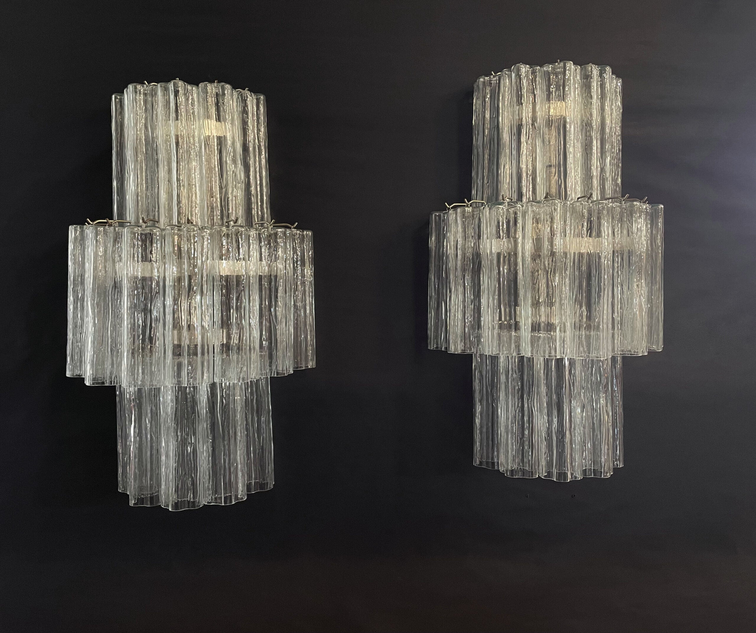 Murano Vegglampe – 18 Klare Prismeglass – 2 stk – Murano Classics