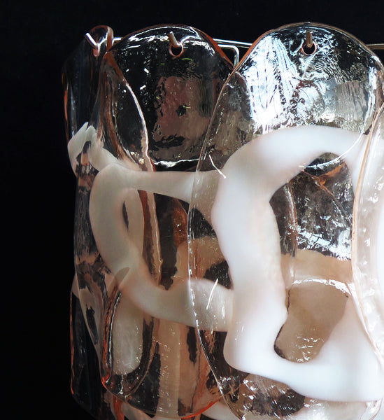 Murano Vegglampe – 10 Rosa Crostoliglass – 2 stk – detalj 7 – Murano Classics