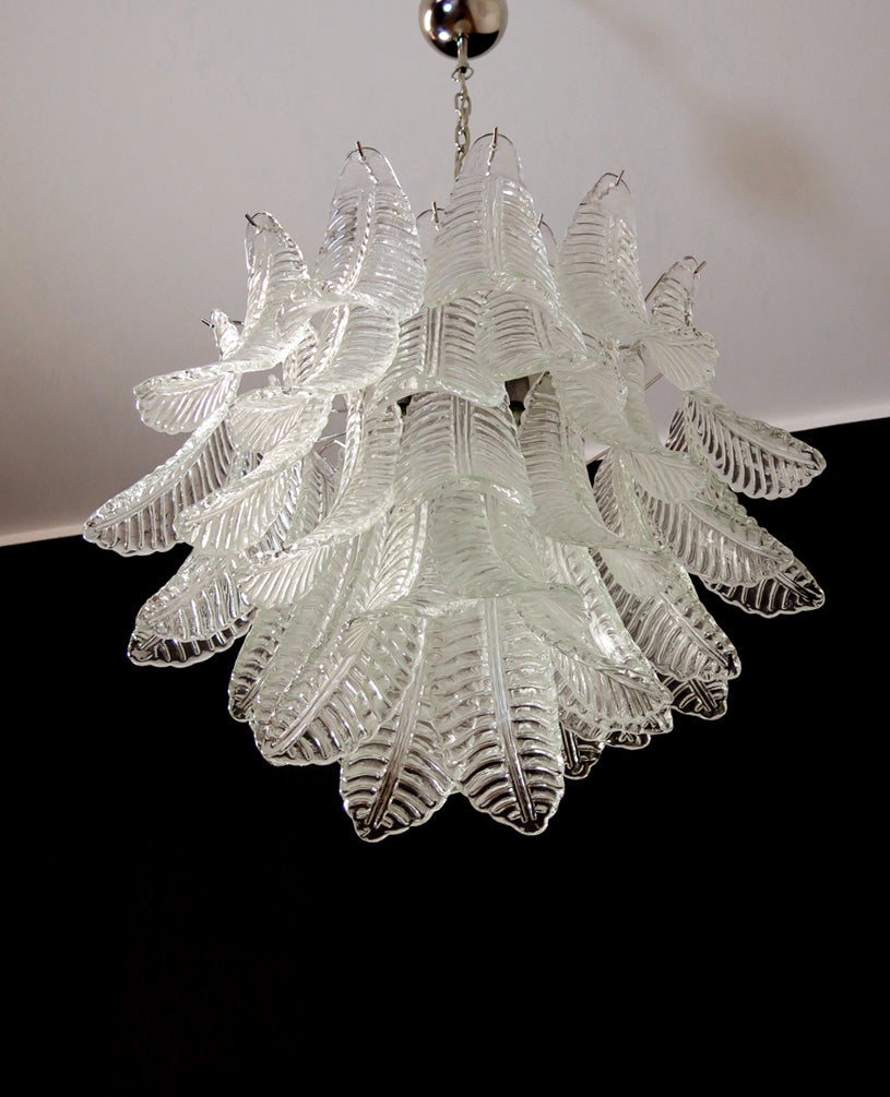 Murano Lysekrone – 36 Klare Felciglass – detalj 7 – Murano Classics