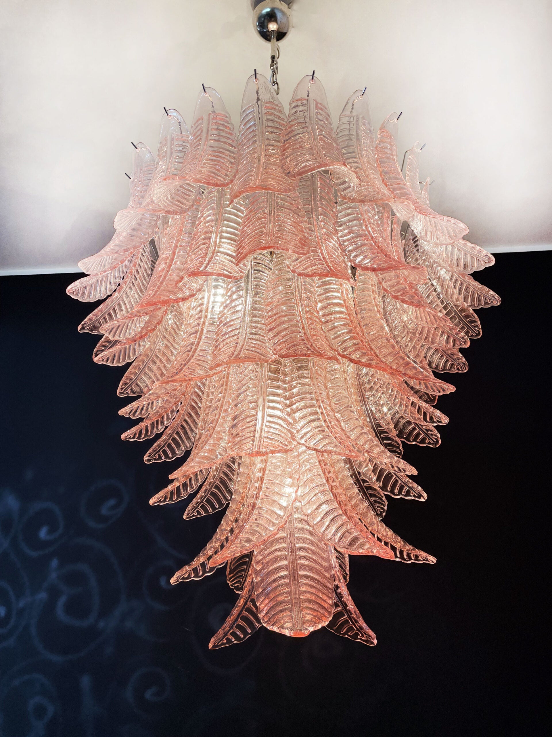 Murano Lysekrone – 75 Rosa Felciglass – detalj 5 – Murano Classics