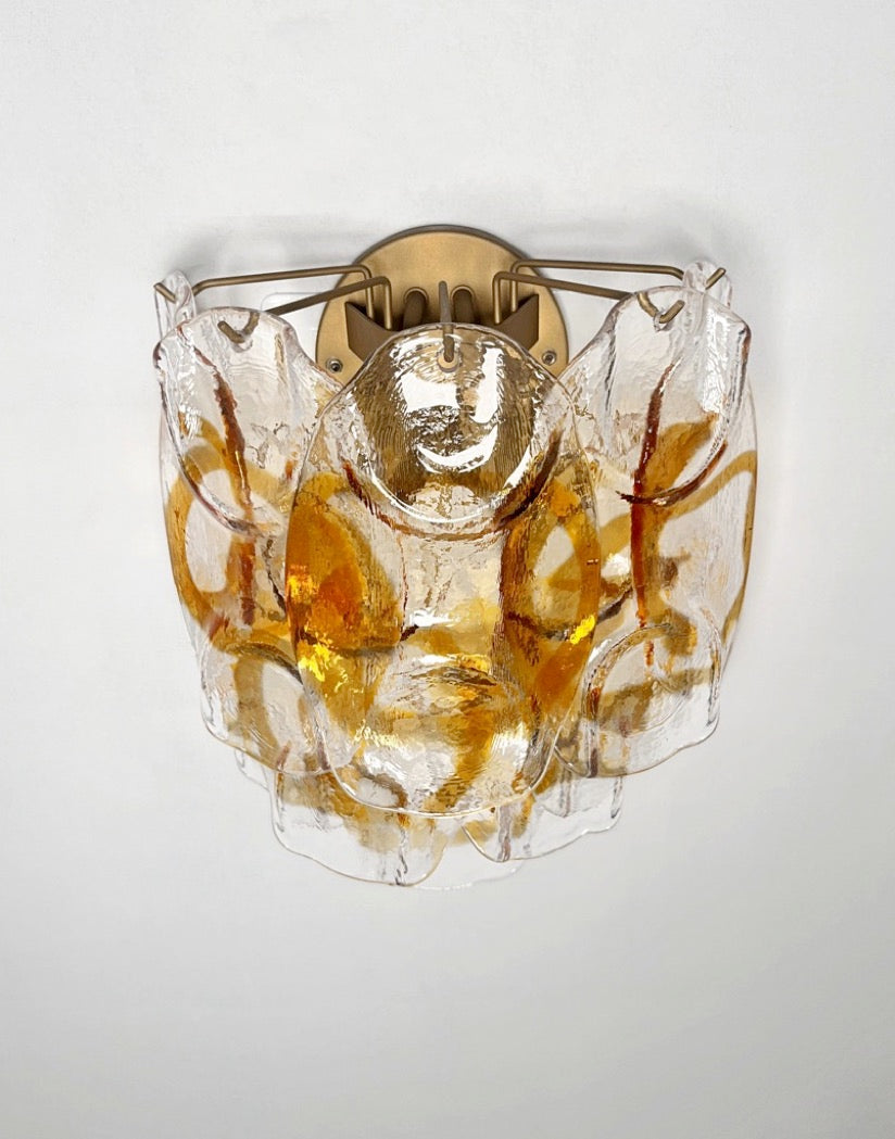 Murano Vegglampe – 10 Hvite Crostoliglass – 2 stk – detalj 9 – Murano Classics