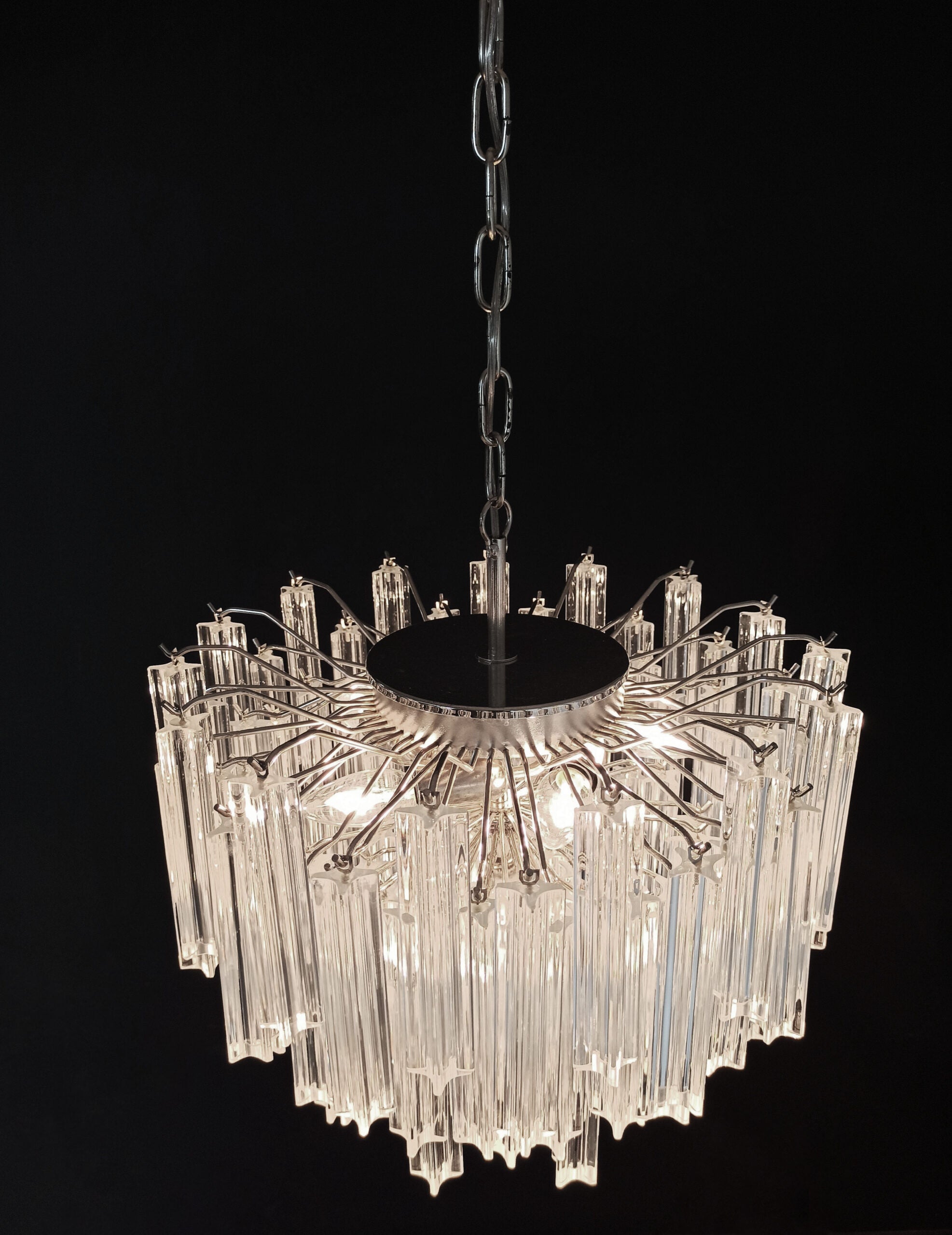 Murano Lysekrone – 107 Klare Prismeglass – detalj 7 – Murano Classics
