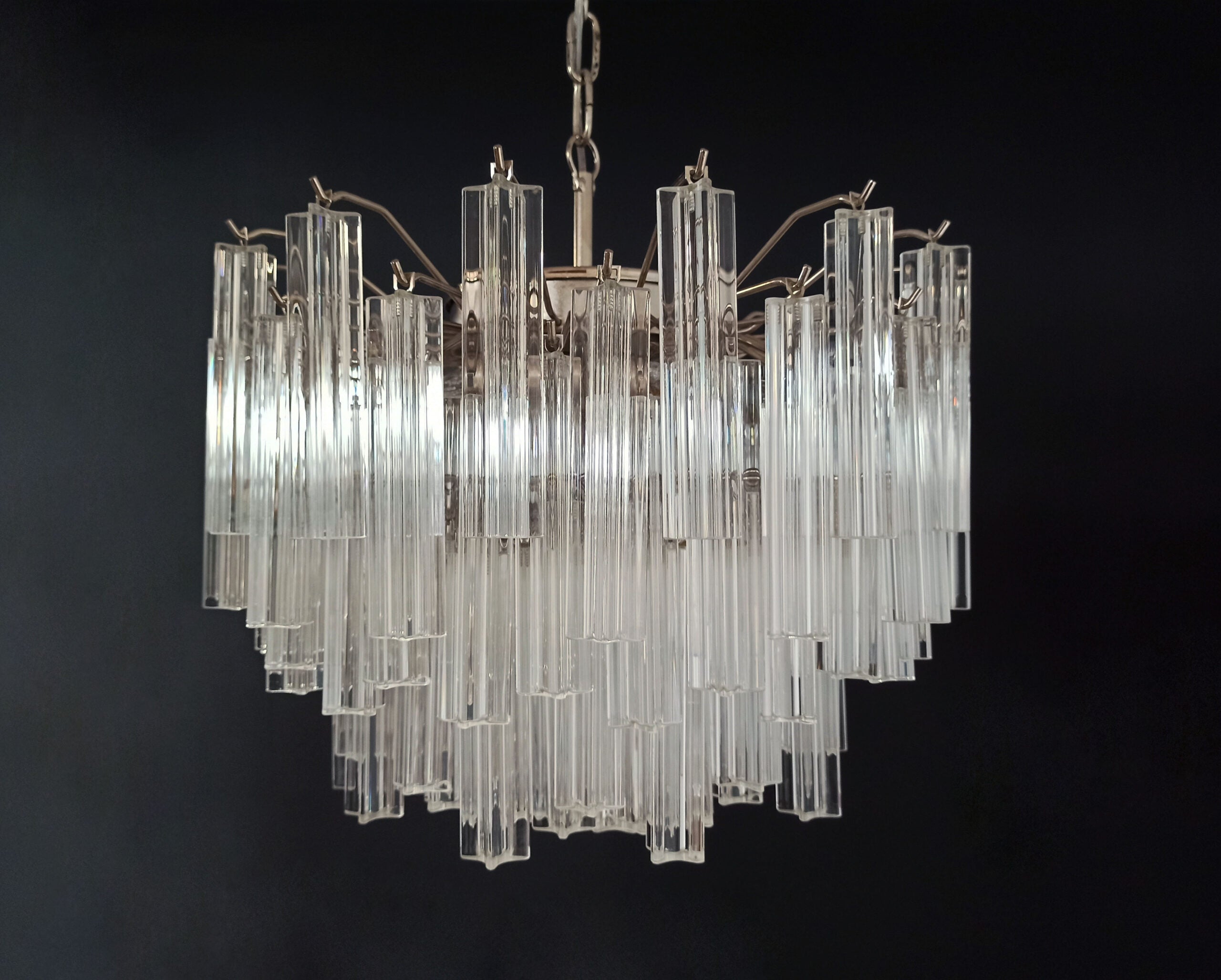 Murano Lysekrone – 107 Klare Prismeglass – detalj 3 – Murano Classics