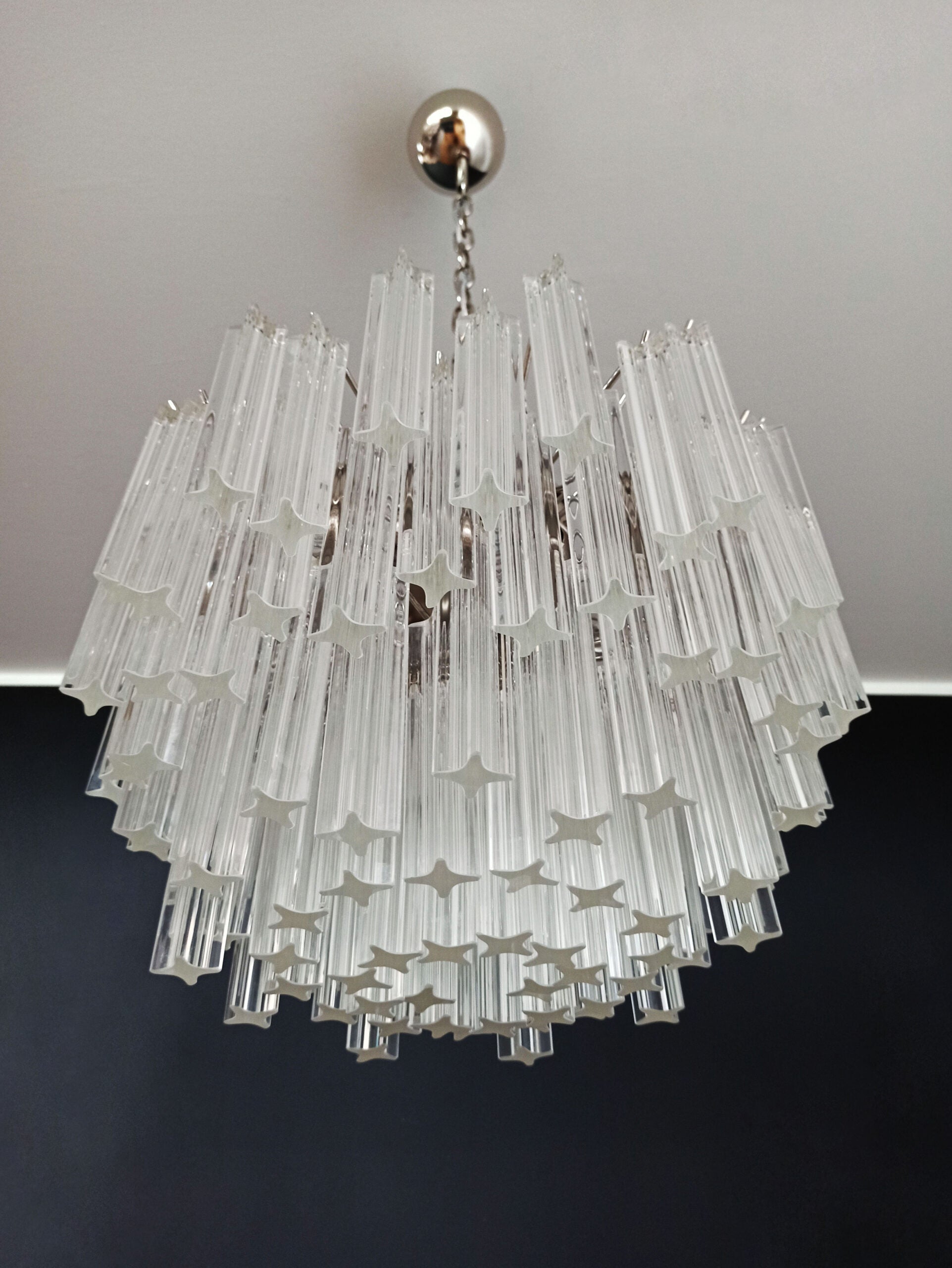 Murano Lysekrone – 107 Klare Prismeglass – detalj 2 – Murano Classics