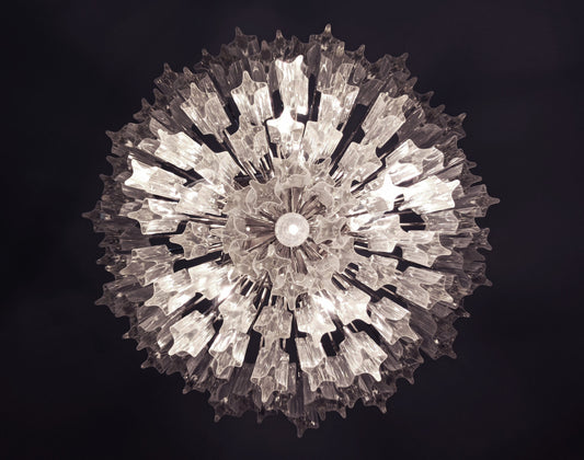 Murano Lysekrone | 107 Klare Prismeglass