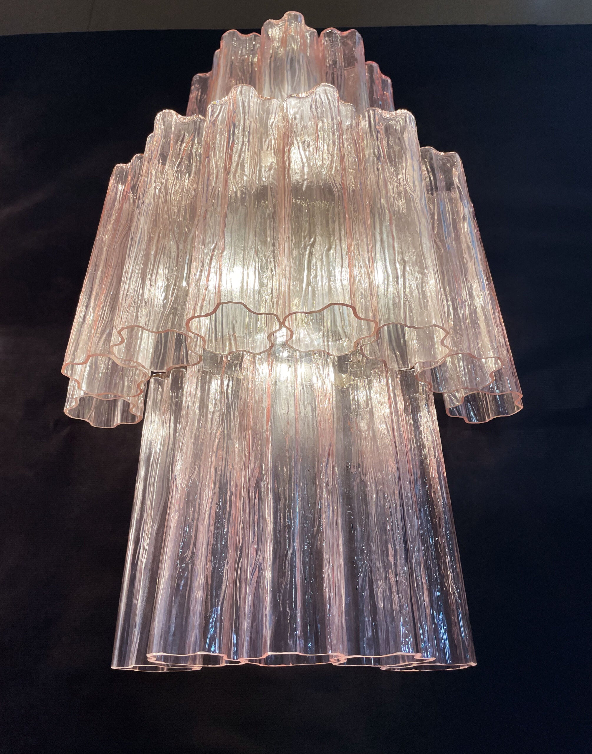 Murano Vegglampe – 18 Rosa Prismeglass – 2 stk – detalj 7 – Murano Classics