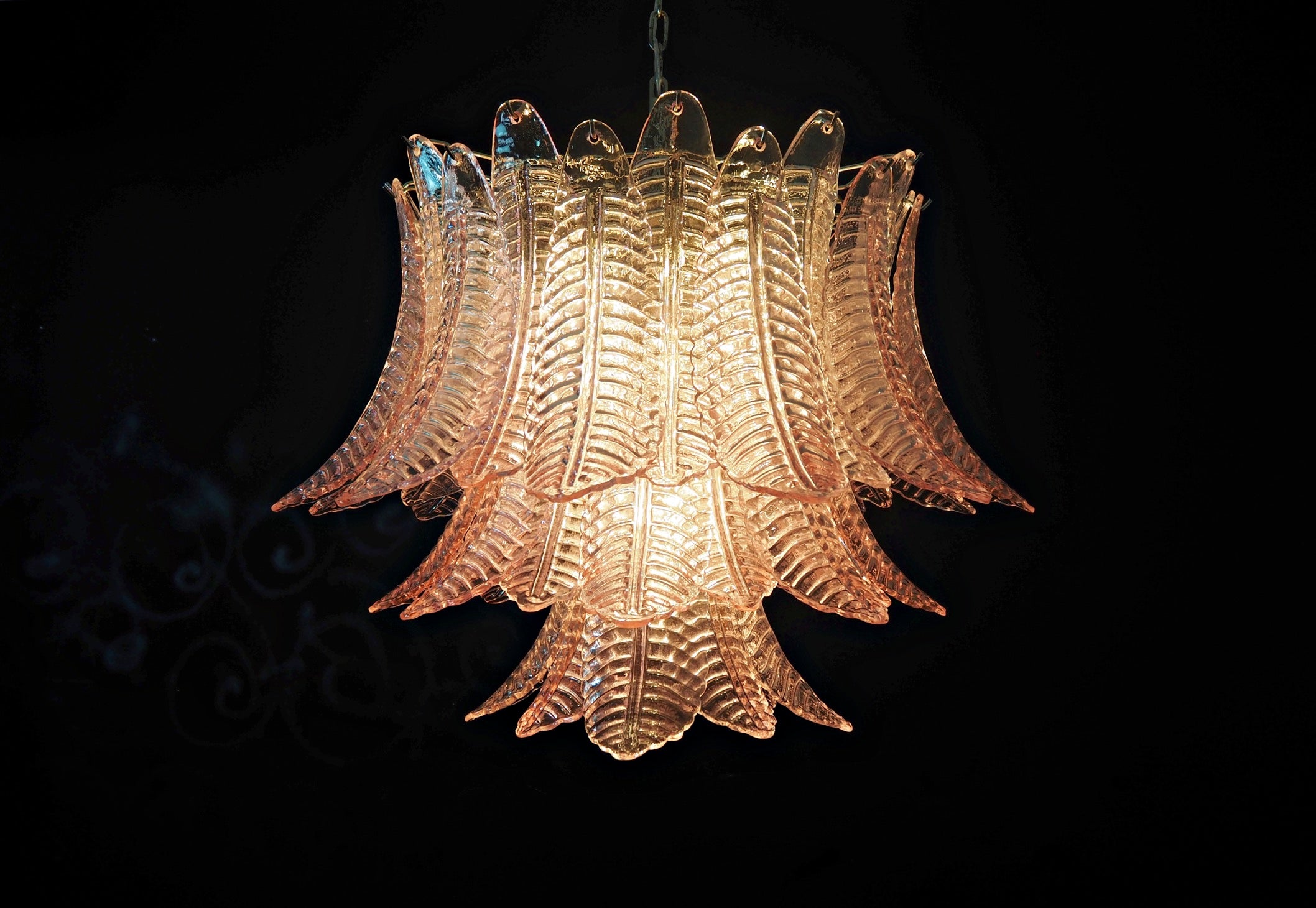 Murano Lysekrone – 48 Rosa Felciglass – detalj 10 – Murano Classics
