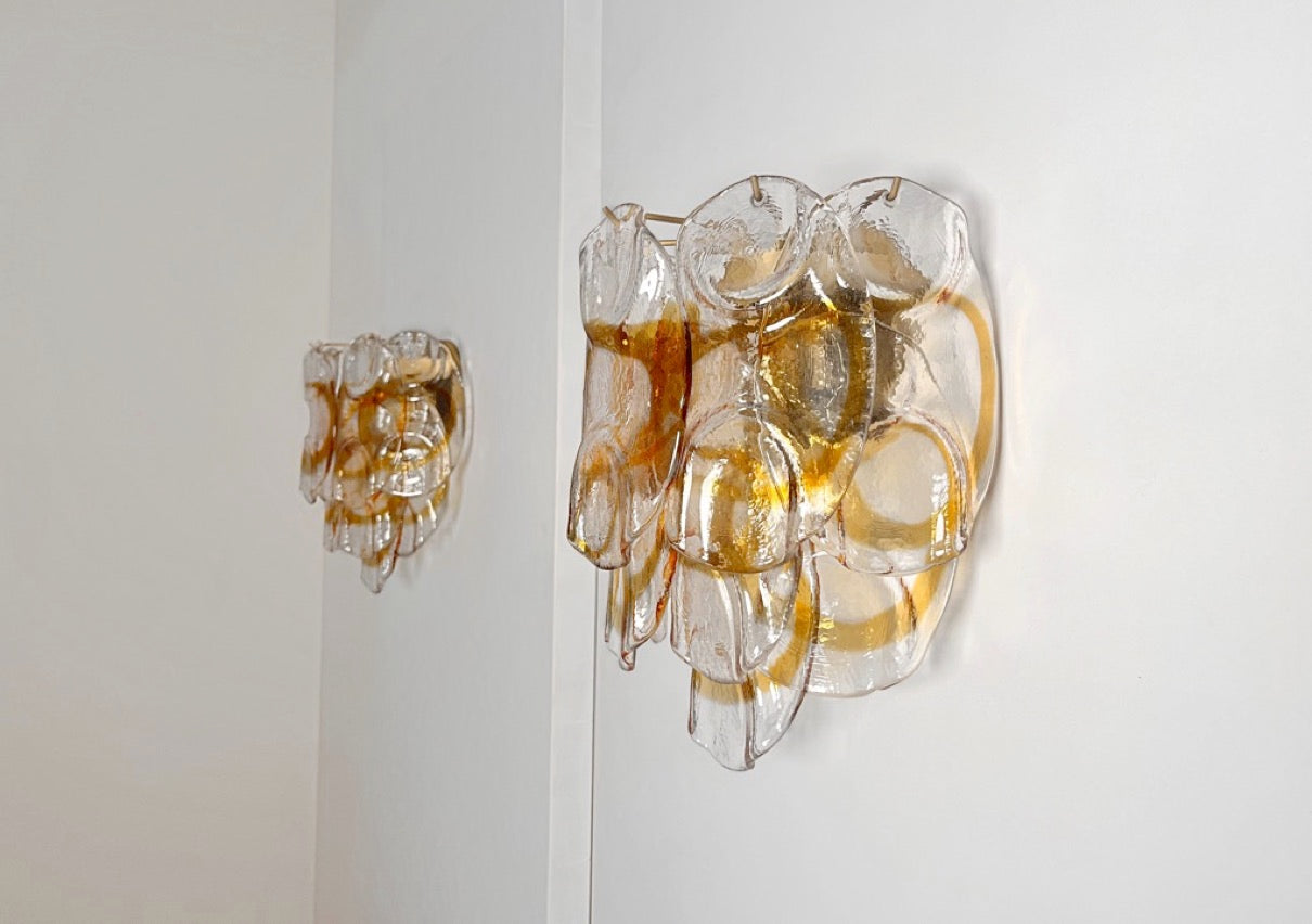 Murano Vegglampe – 10 Hvite Crostoliglass – 2 stk – detalj 8 – Murano Classics