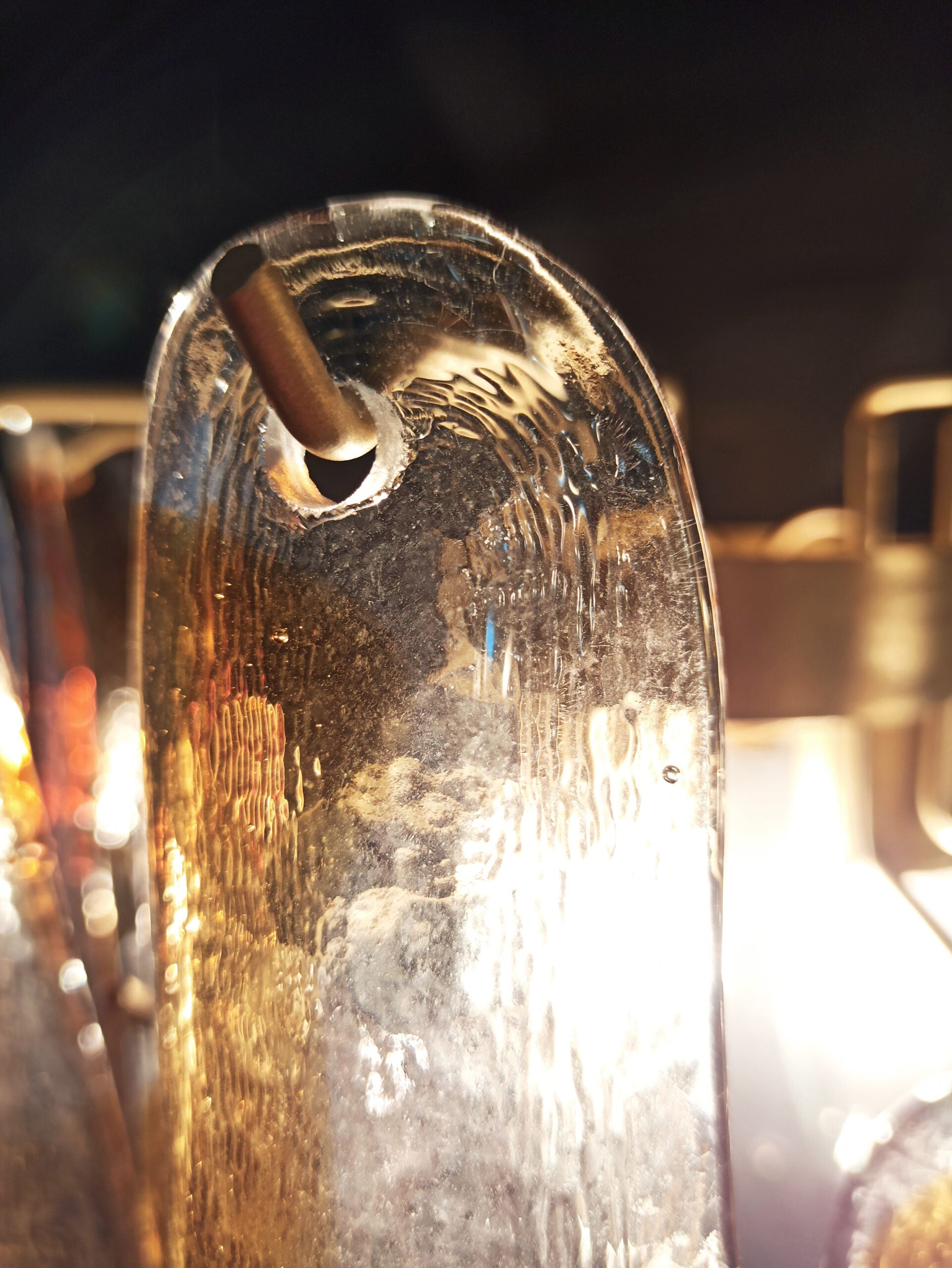 Murano Vegglampe – 10 Gule Konglebladglass – 2 stk – detalj 3 – Murano Classics