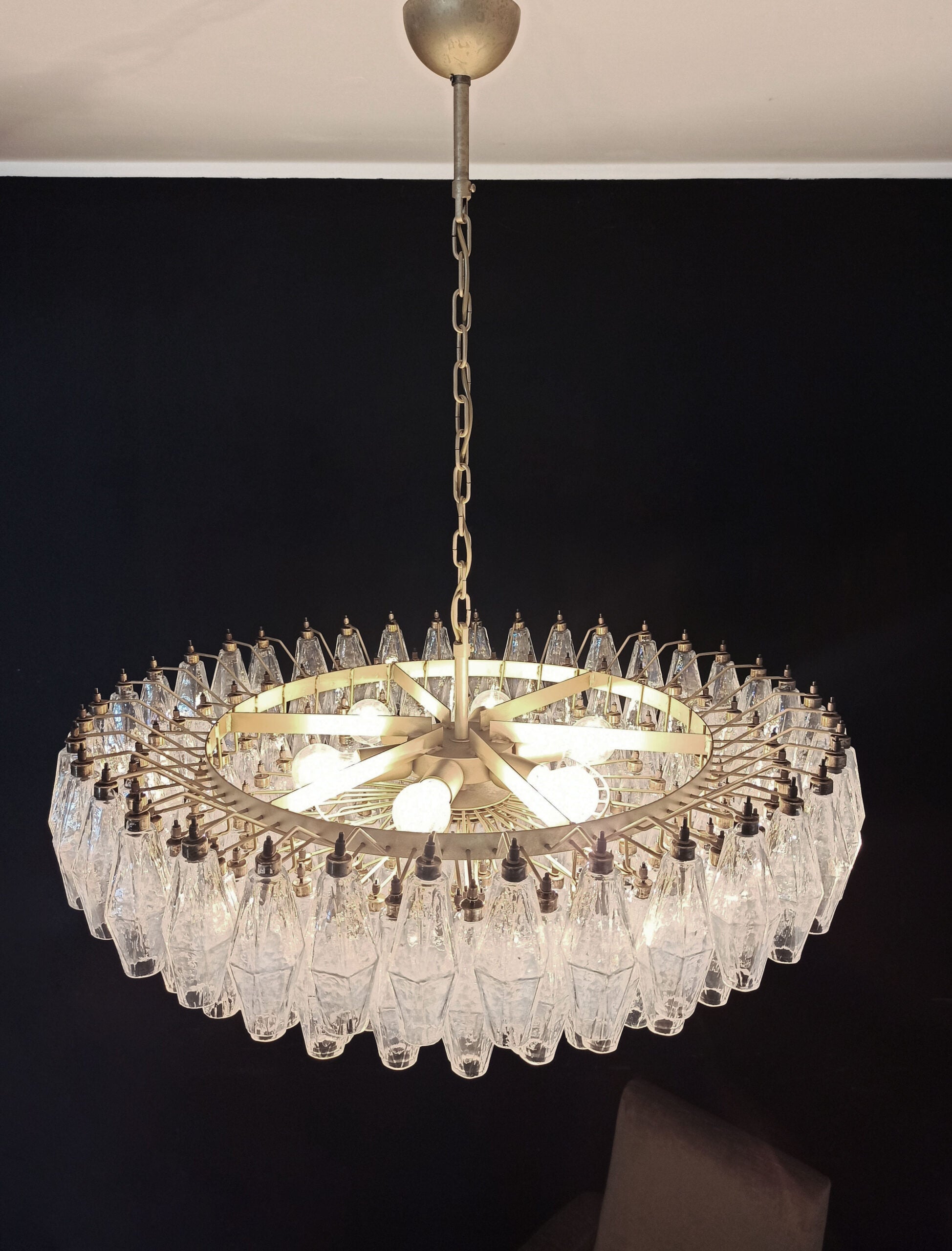 Murano Lysekrone – 185 Irisklare Poliedriglass – detalj 11 – Murano Classics