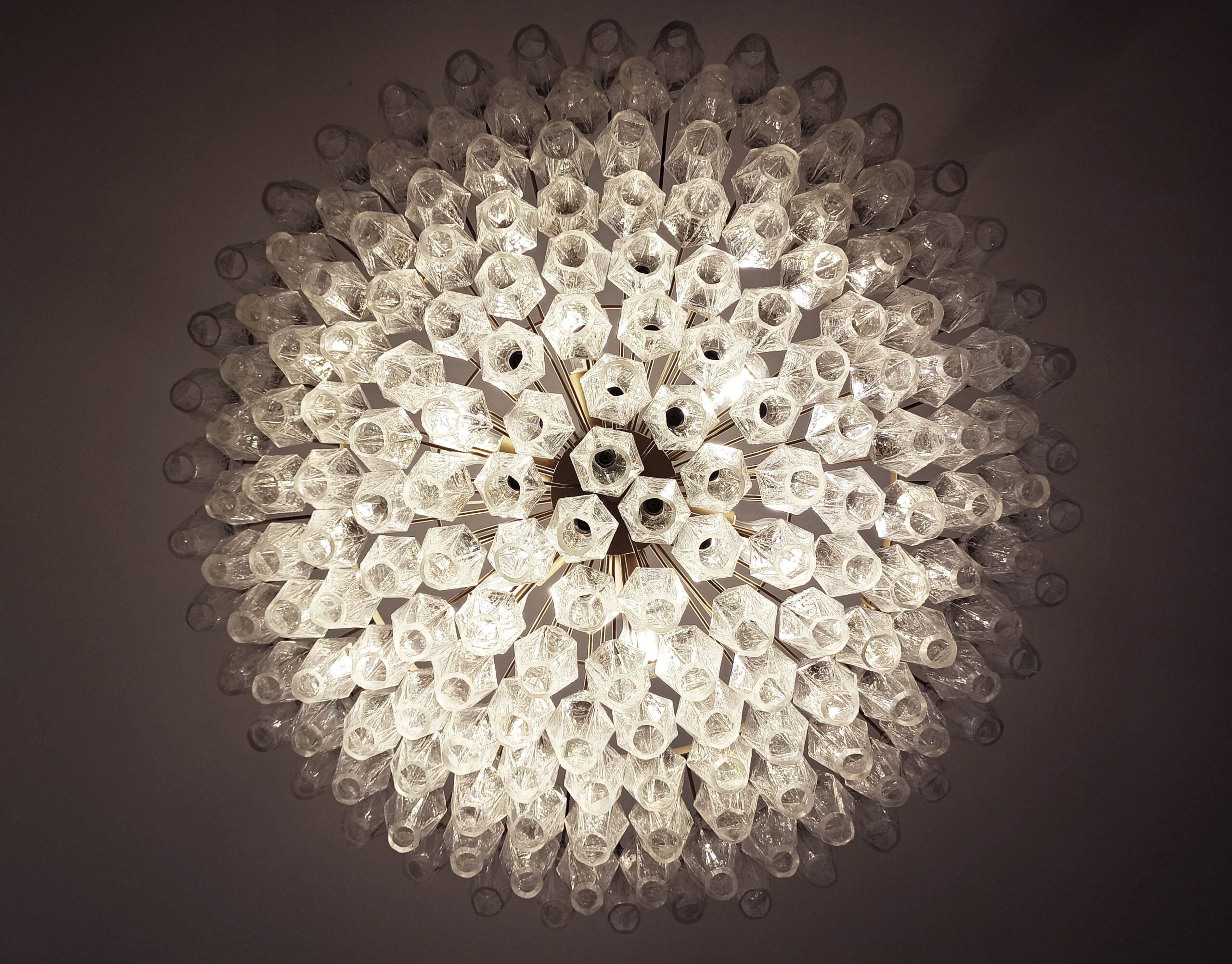Murano Lysekrone – 185 Irisklare Poliedriglass – detalj 1 – Murano Classics