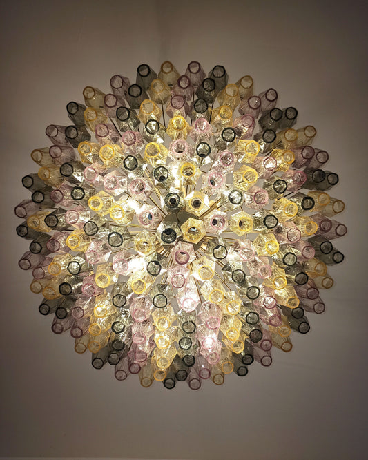 Murano Lysekrone | 185 Multifargede Poliedriglass