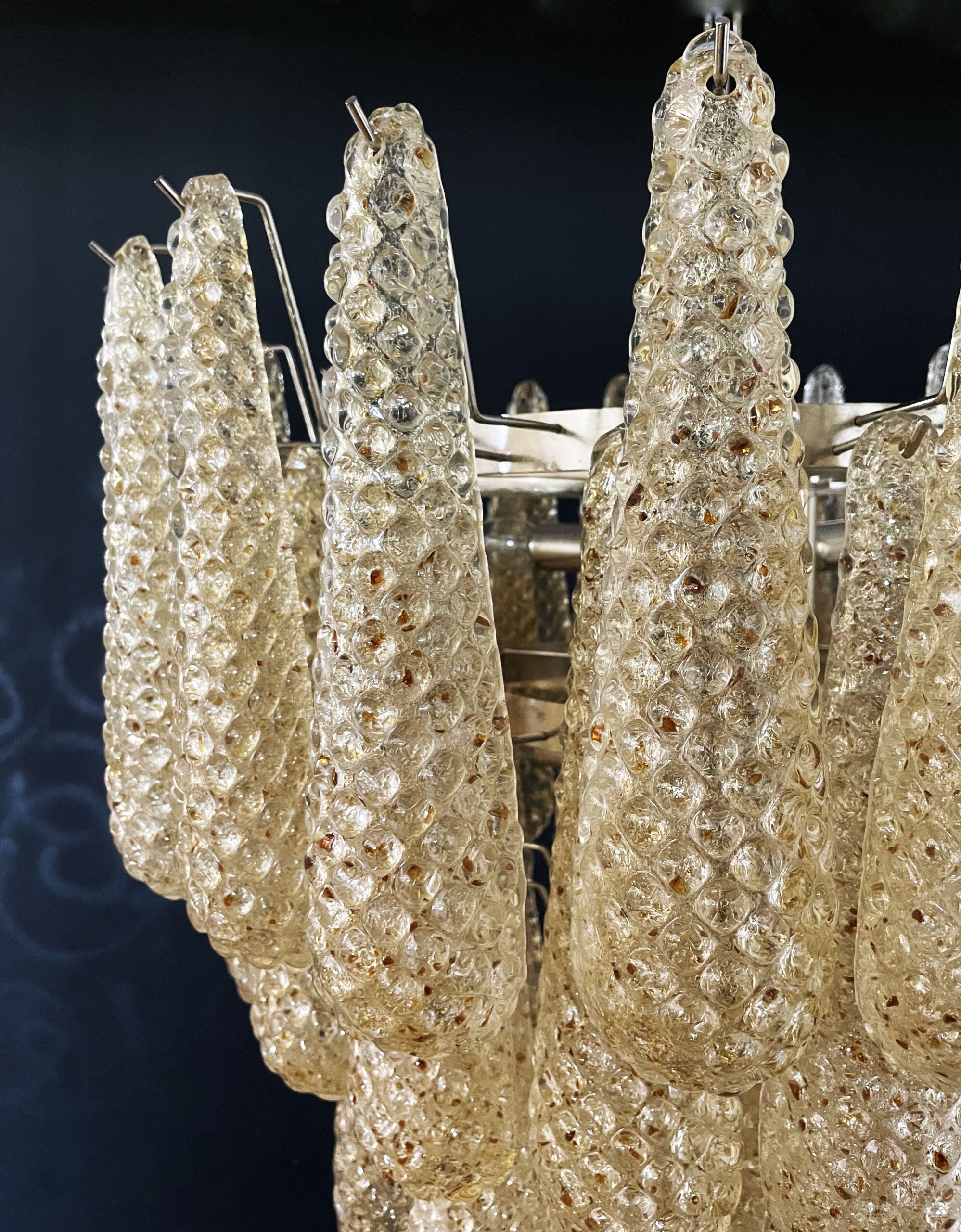 Murano Lysekrone – 75 Gule Dråpeglass – detalj 3 – Murano Classics