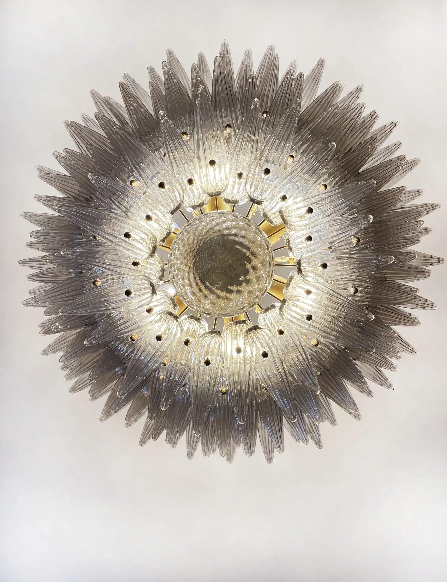 Murano Lysekrone – 163 Røykfargede Palmeglass – detalj 9 – Murano Classics