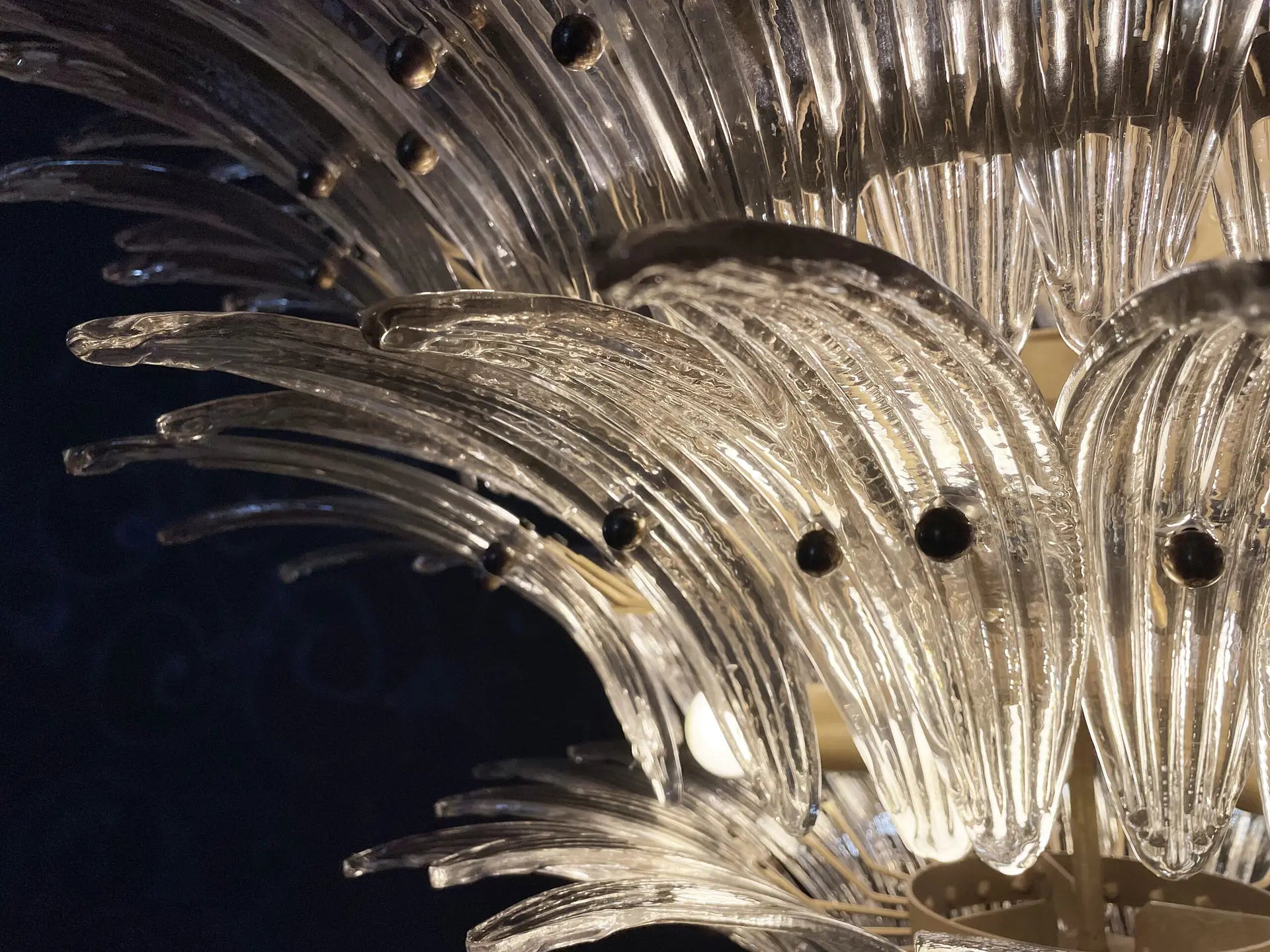 Murano Lysekrone – 163 Røykfargede Palmeglass – detalj 8 – Murano Classics