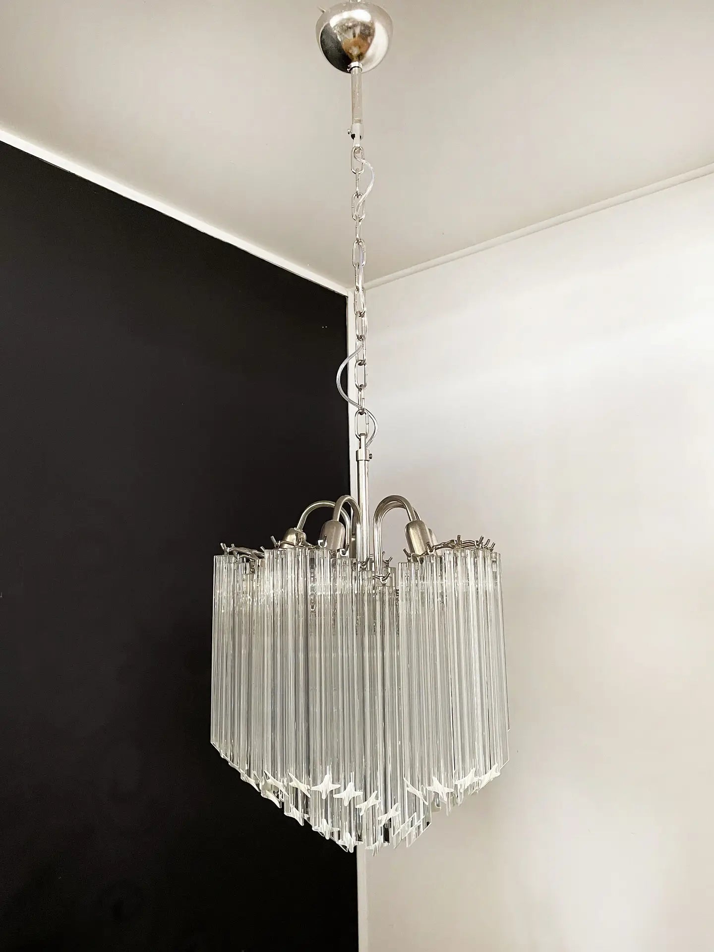 Murano Lysekrone – 60 Klare Prismeglass – Murano Classics