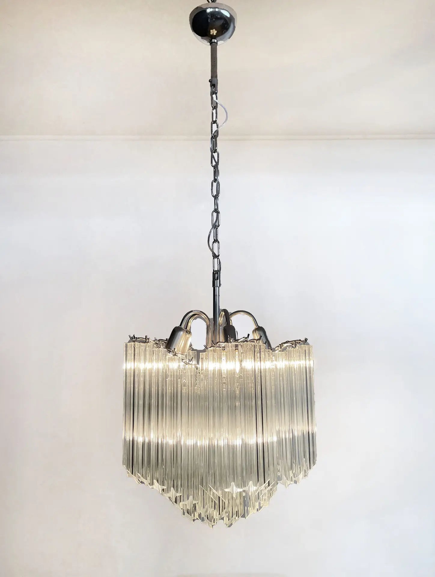Murano Lysekrone – 60 Klare Prismeglass – detalj 8 – Murano Classics
