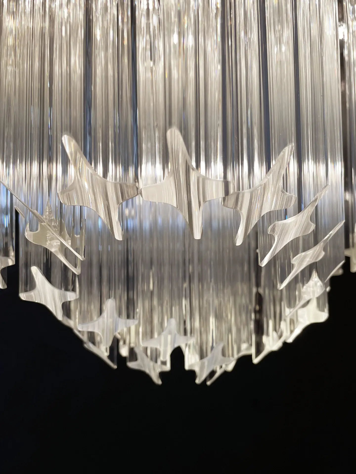 Murano Lysekrone – 60 Klare Prismeglass – detalj 3 – Murano Classics