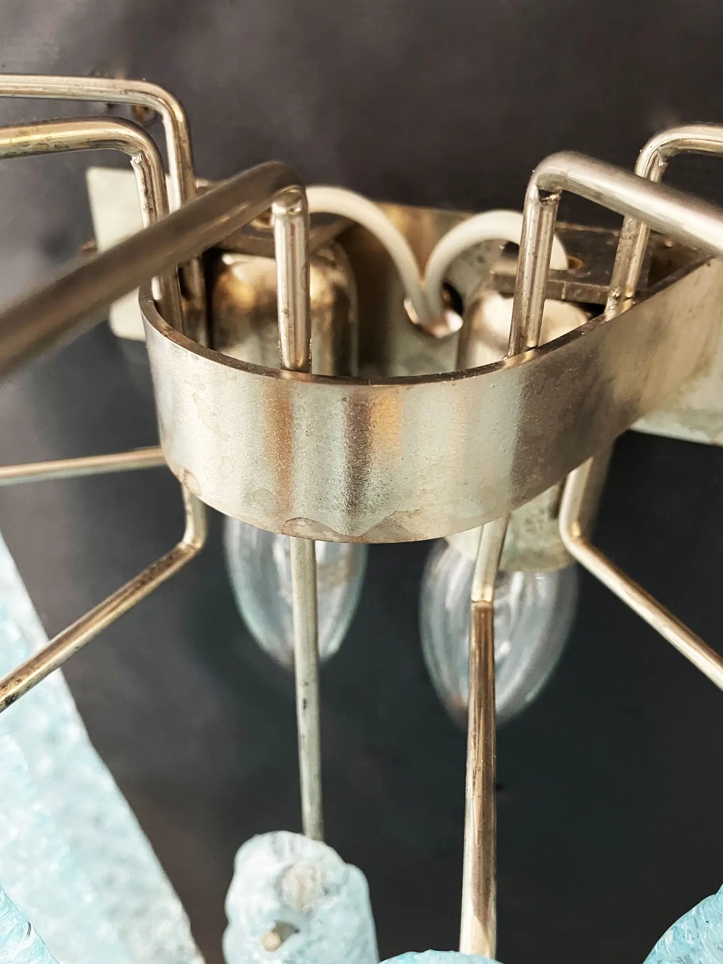Murano Vegglampe – 10 Blå Dråpeglass – 2 stk – detalj 9 – Murano Classics