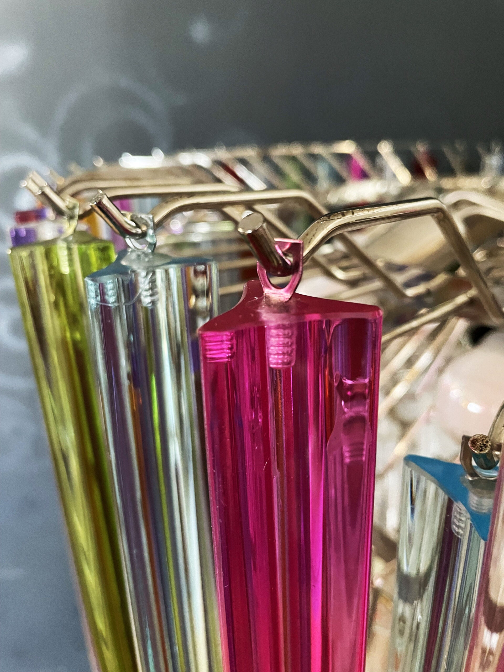 Murano Lysekrone – 265 Multifargede Prismeglass – detalj 4 – Murano Classics