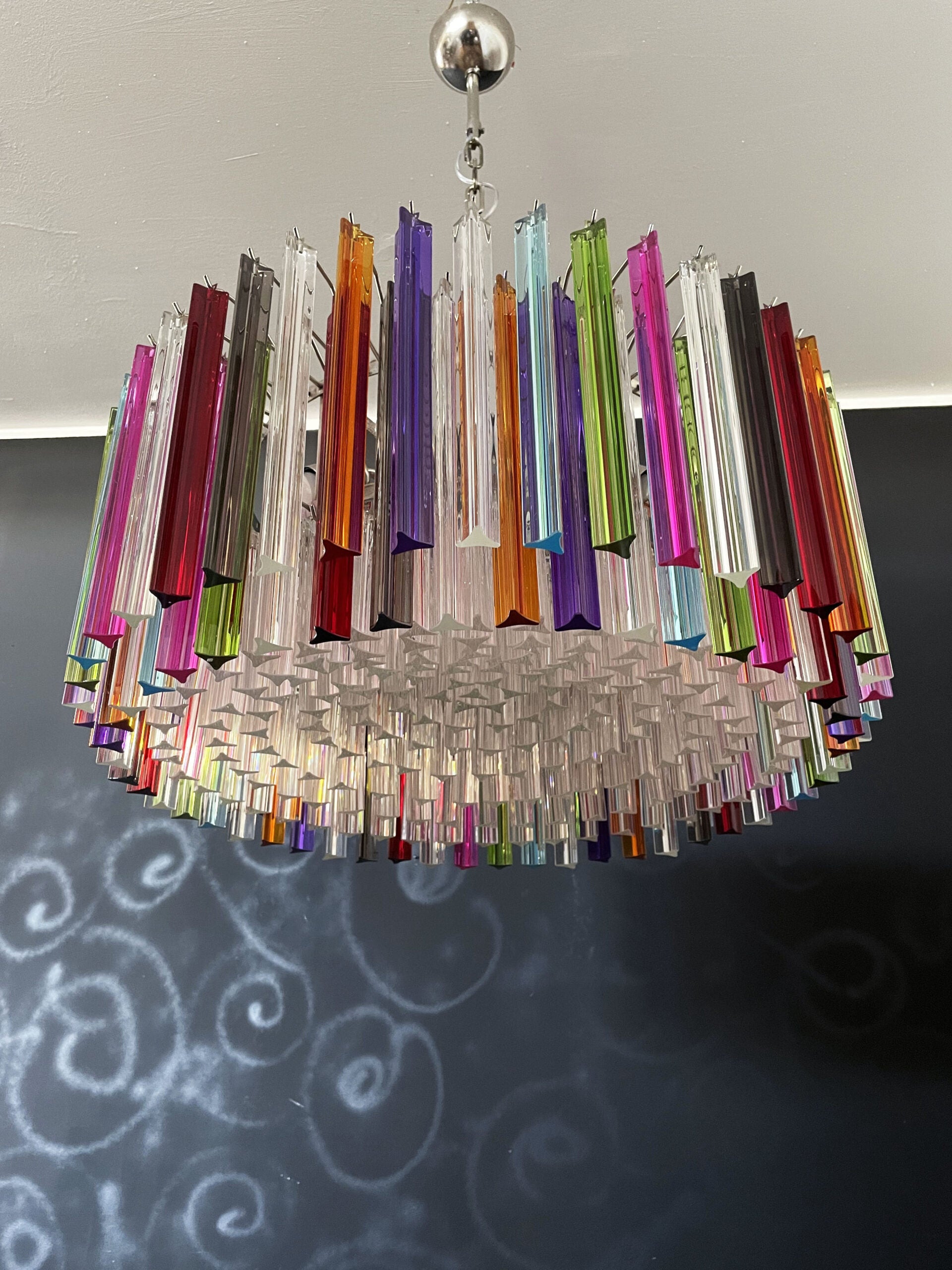 Murano Lysekrone | 265 Multifargede Prismeglass