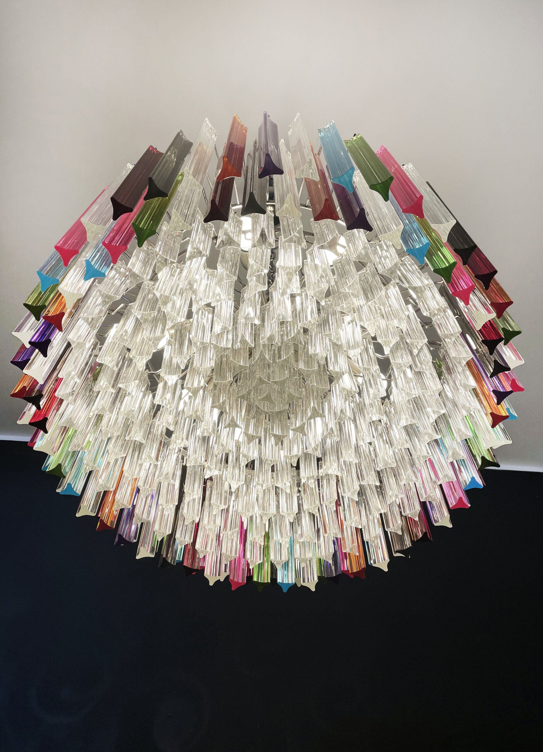 Murano Lysekrone – 265 Multifargede Prismeglass – detalj 11 – Murano Classics