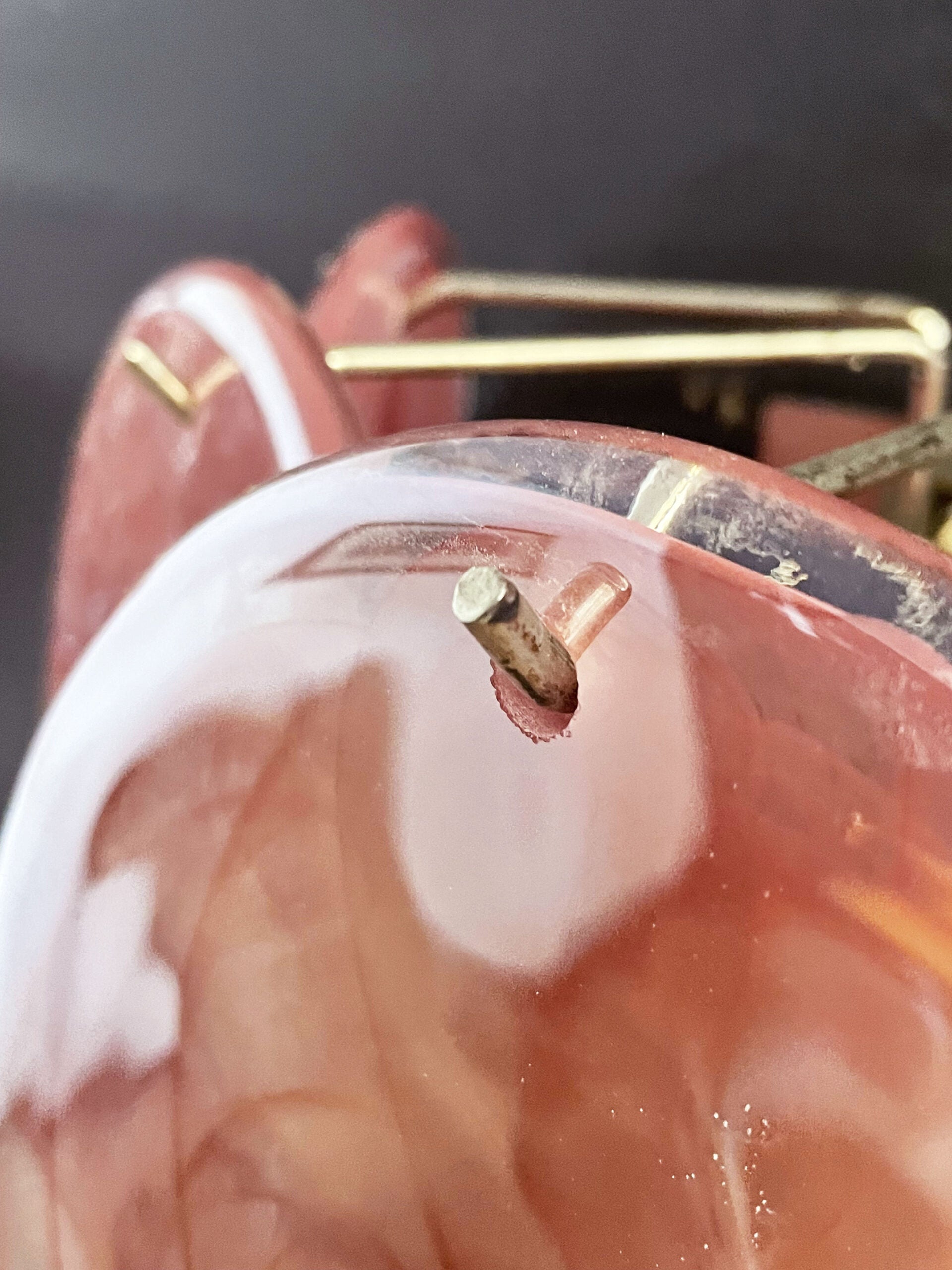 Murano Vegglampe – 10 Alabaster Rosa Diskglass – 2 stk – detalj 3 – Murano Classics