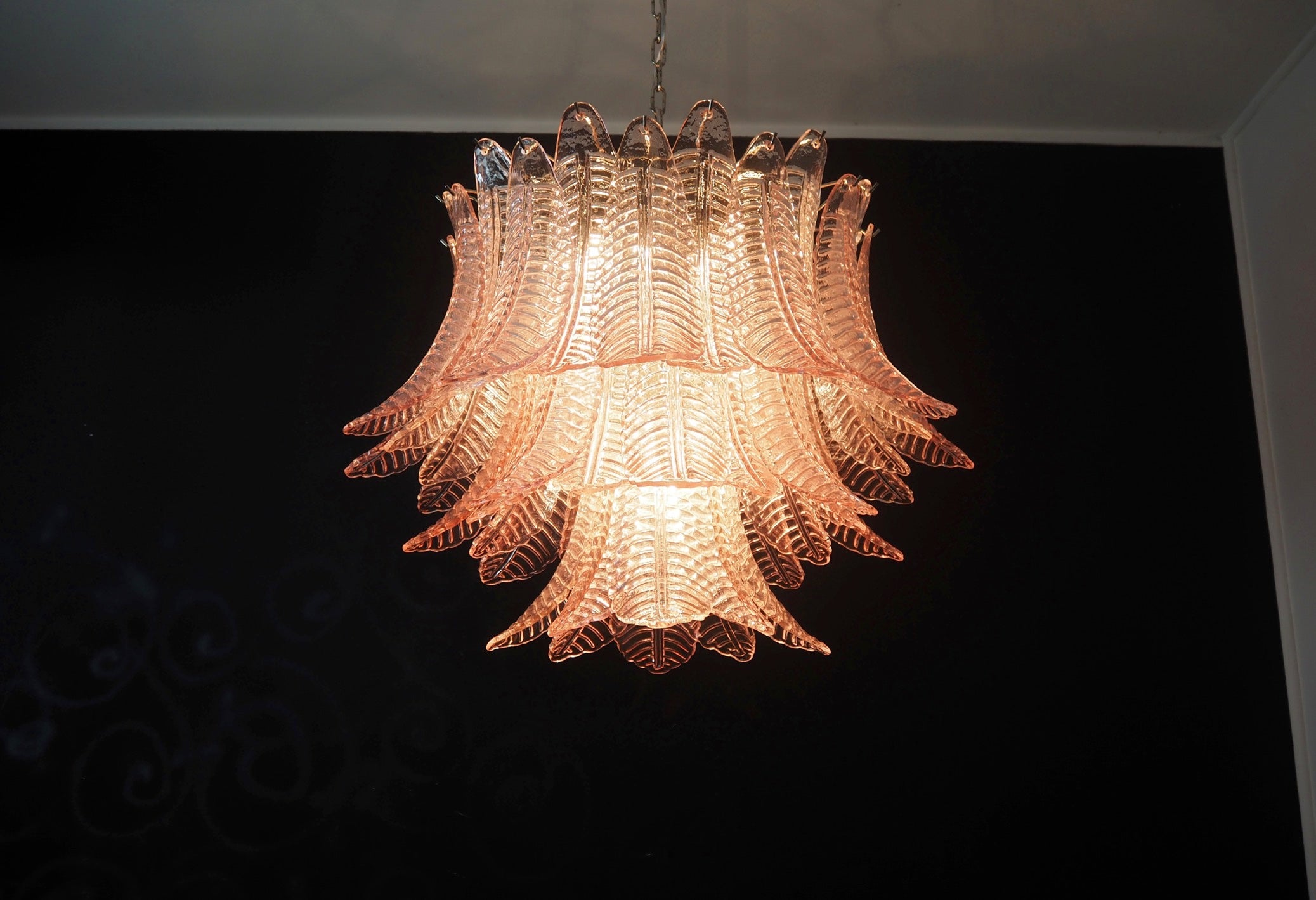 Murano Lysekrone – 48 Rosa Felciglass – detalj 9 – Murano Classics