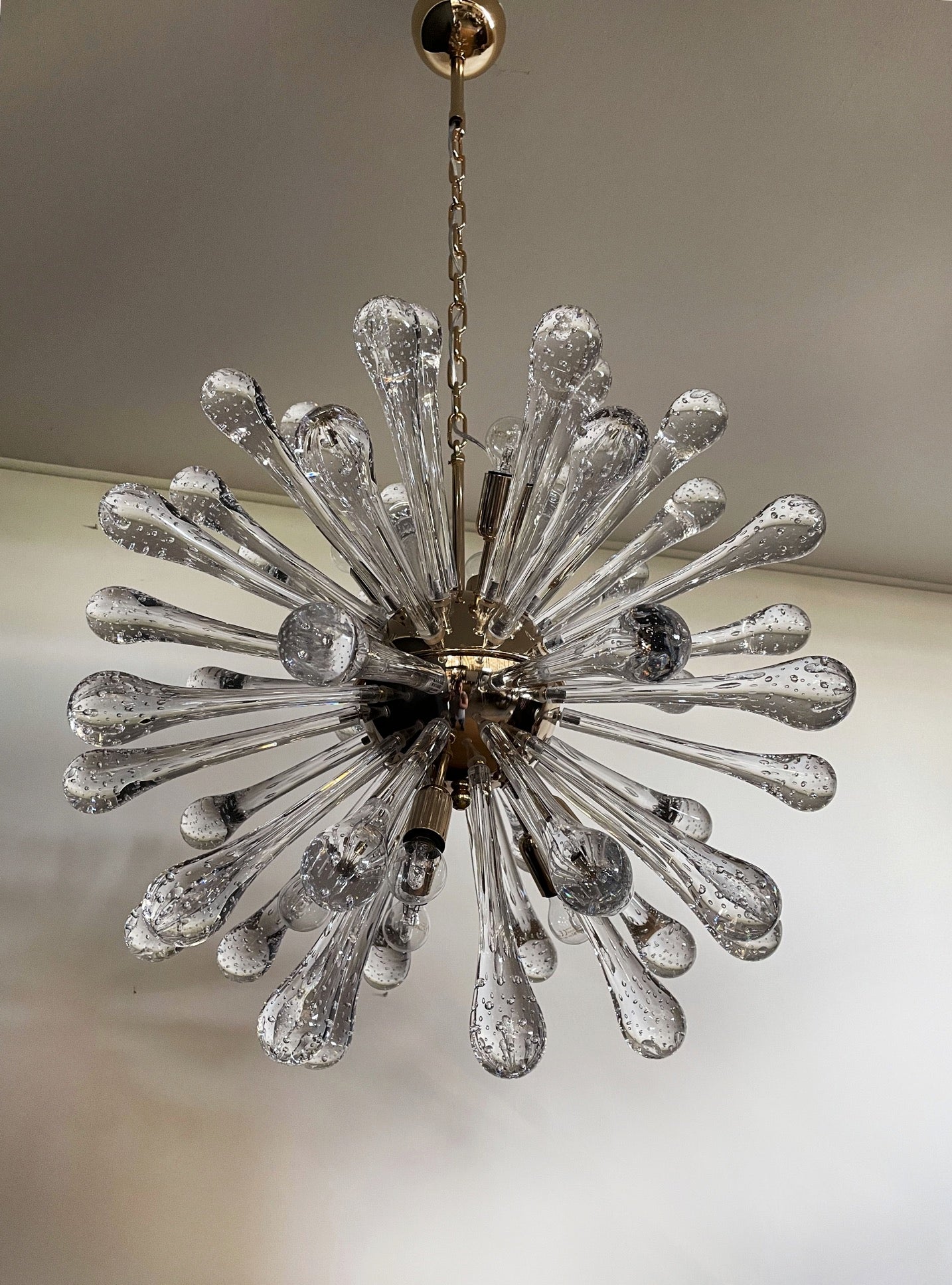 Murano Lysekrone – 50 Klare Sputnik – detalj 10 – Murano Classics