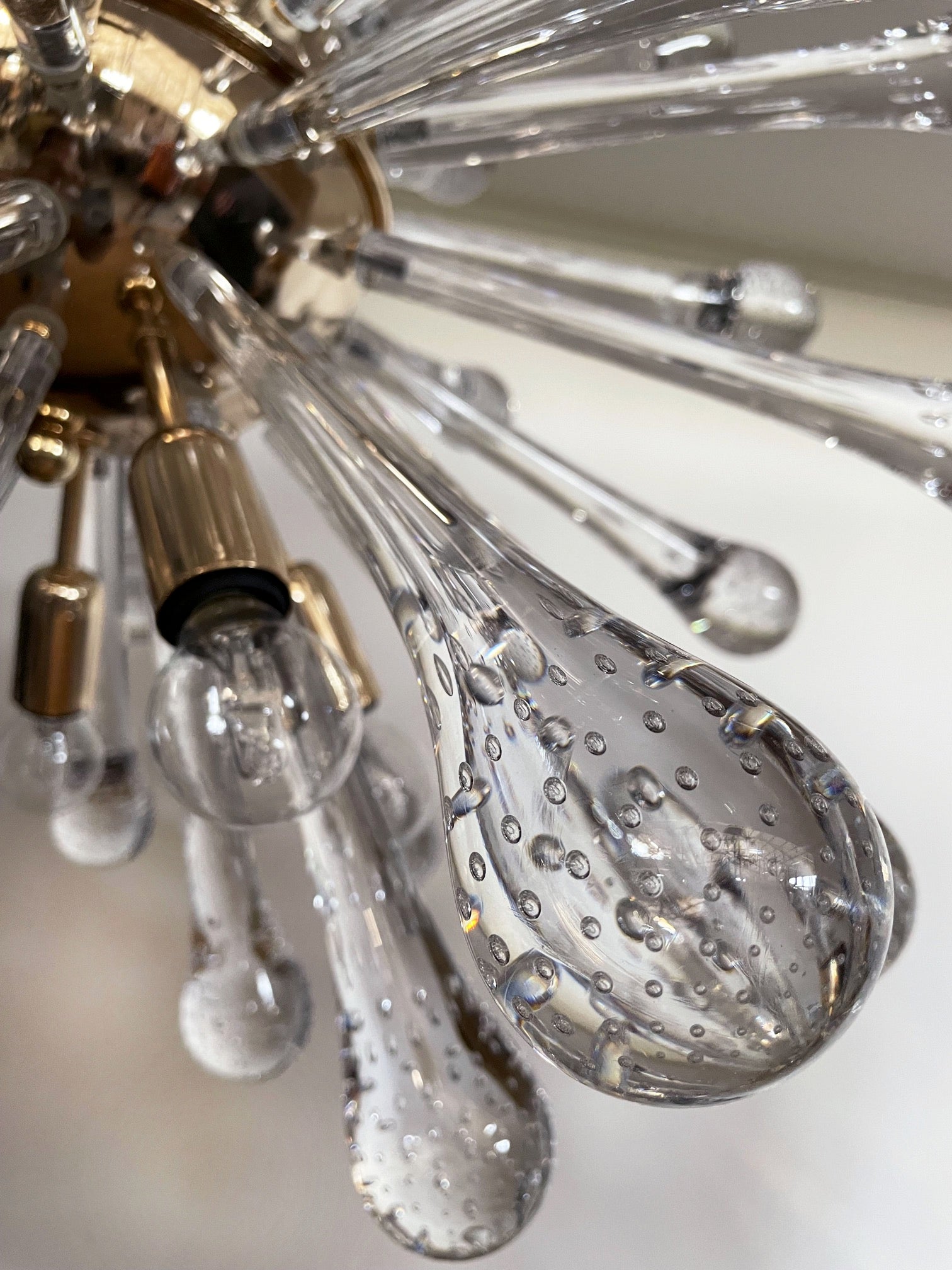 Murano Lysekrone – 50 Klare Sputnik – detalj 5 – Murano Classics