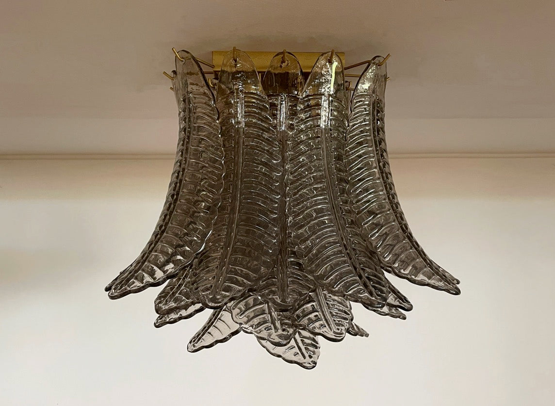 Murano Taklampe – 32 Røykfargede Gull Felciglass – Murano Classics