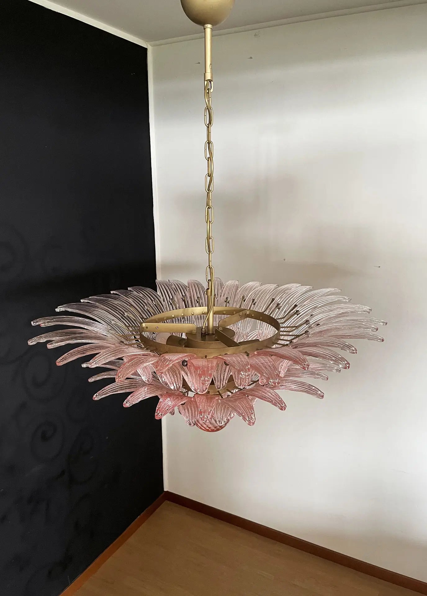 Murano Lysekrone – 58 Rosa Palmeglass – detalj 10 – Murano Classics