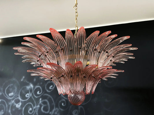 Murano Lysekrone | 58 Rosa Palmeglass