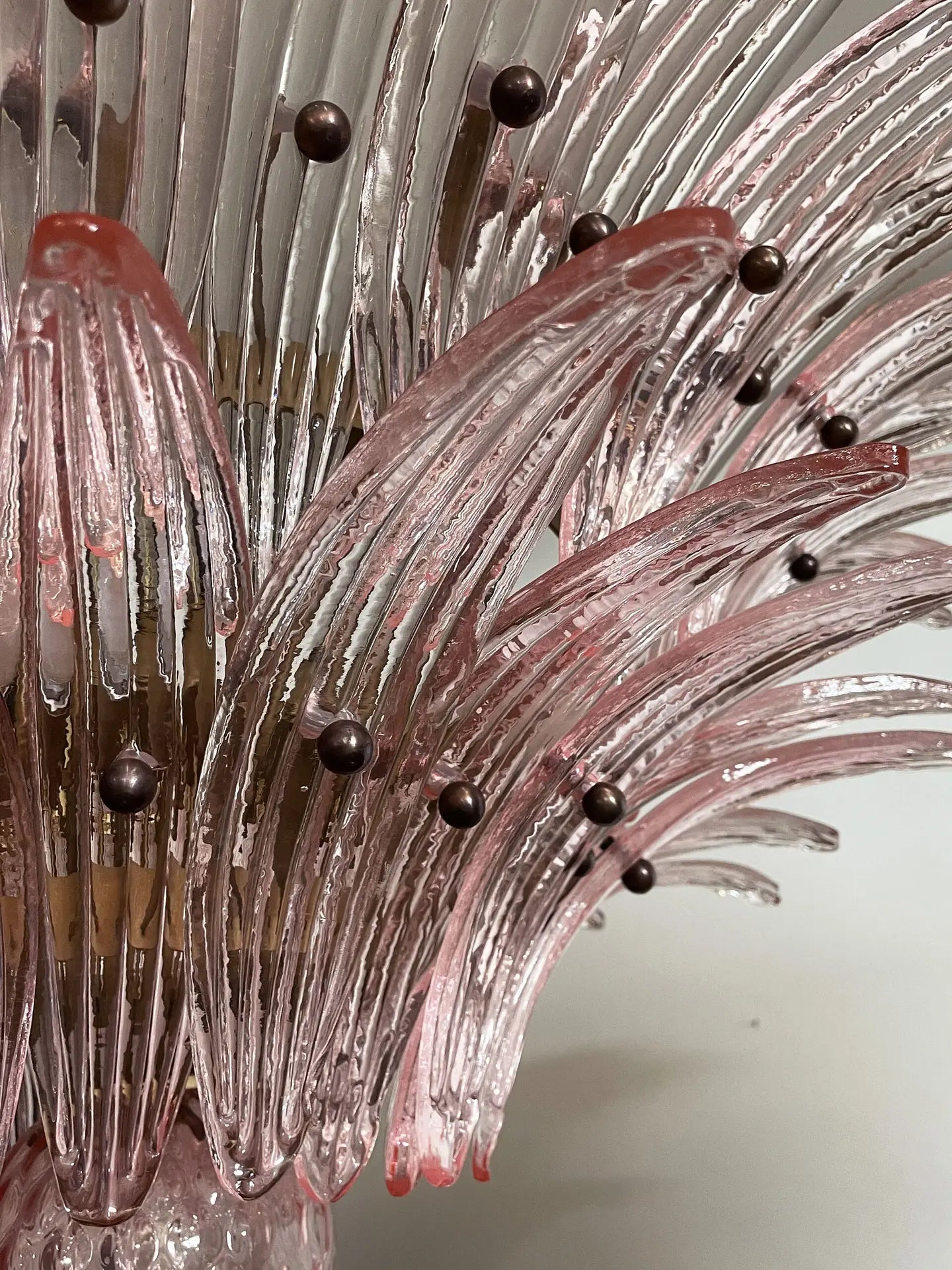 Murano Lysekrone – 58 Rosa Palmeglass – detalj 5 – Murano Classics