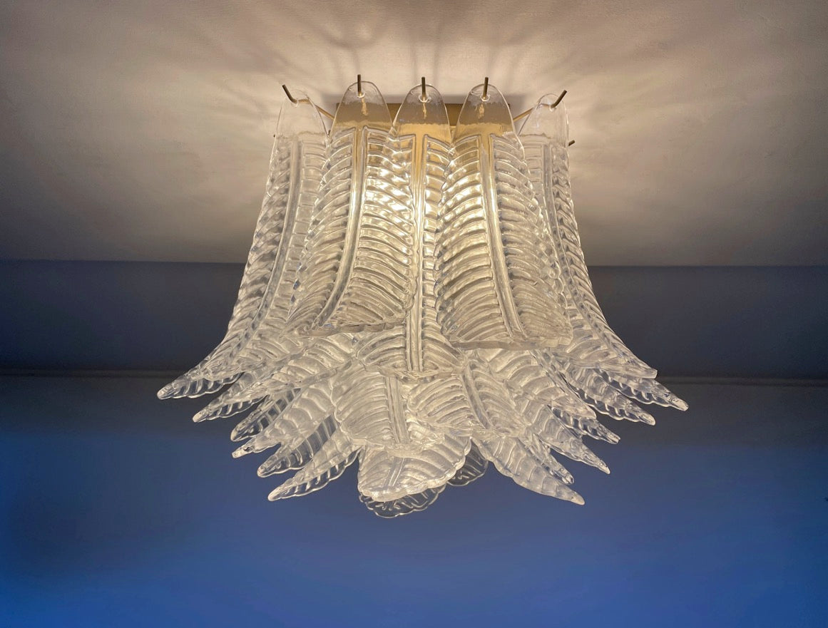 Murano Lysekrone – 32 Klare Felciglass – detalj 2 – Murano Classics