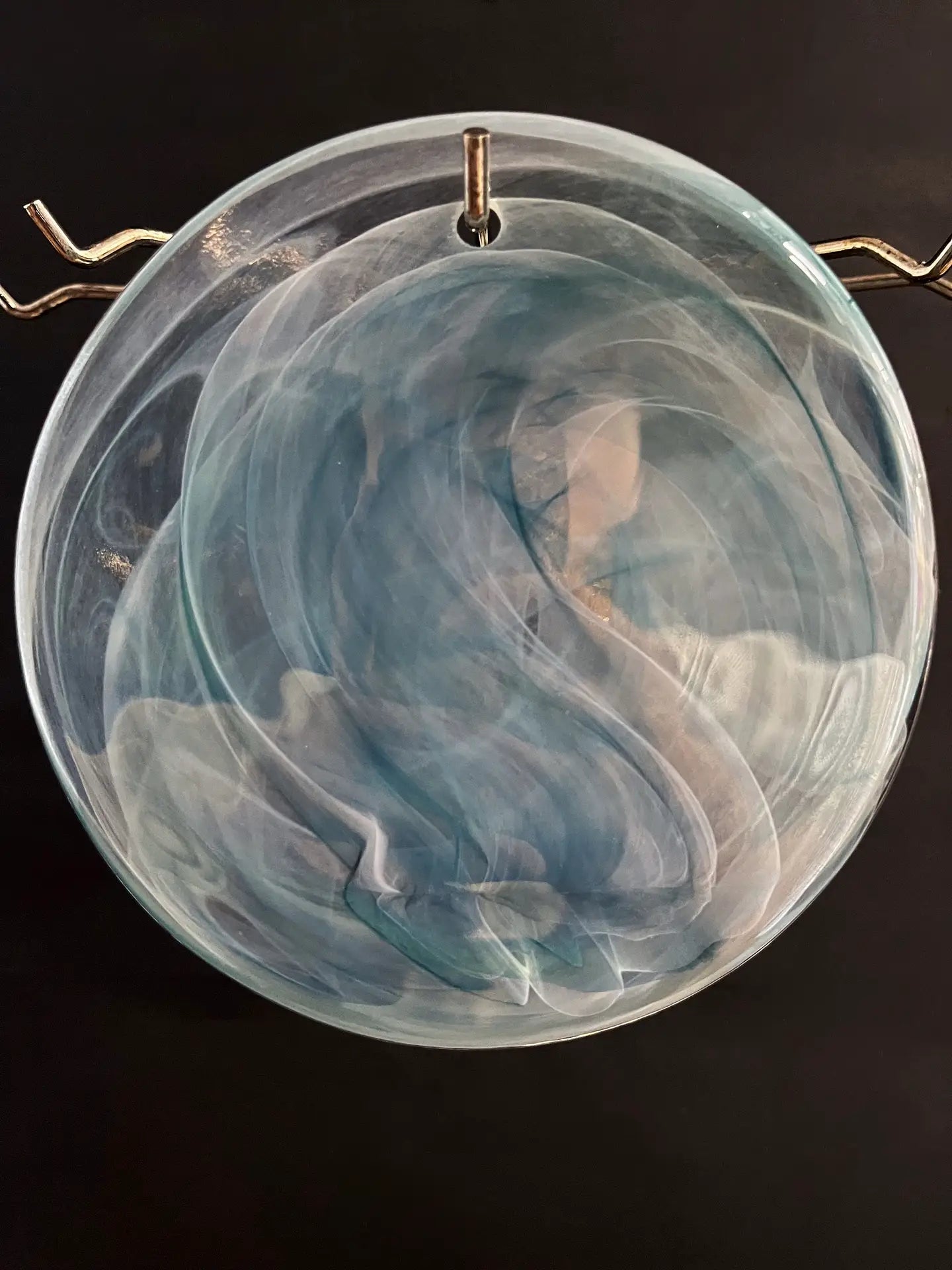 Murano Vegglampe – 10 Alabaster Blå Diskglass – 2 stk – detalj 2 – Murano Classics