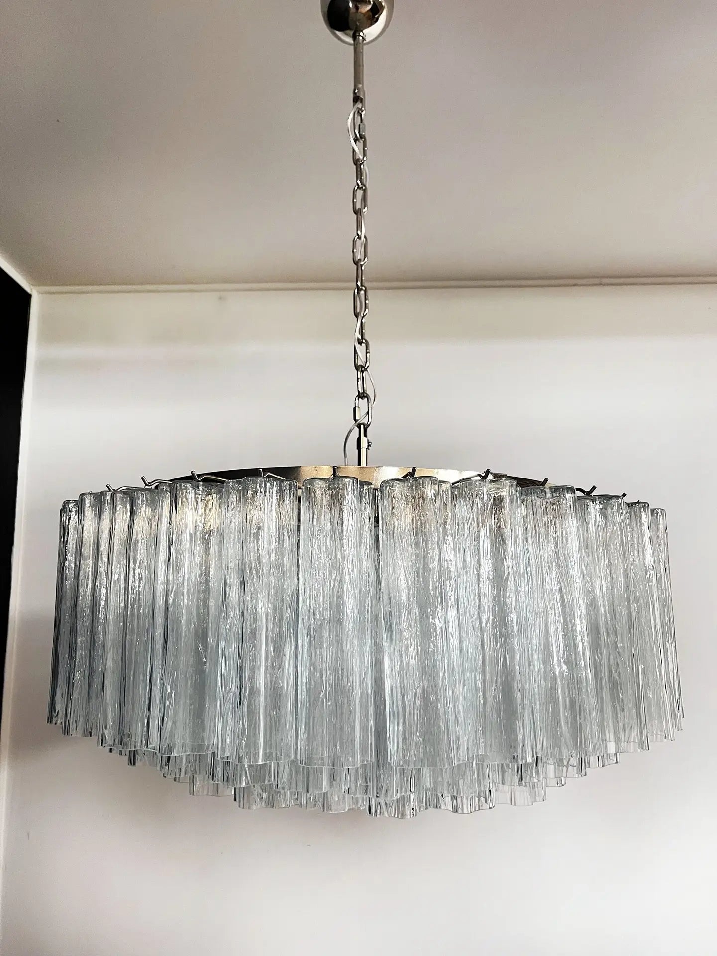 Murano Lysekrone – 101 Klare Glassrør – Murano Classics