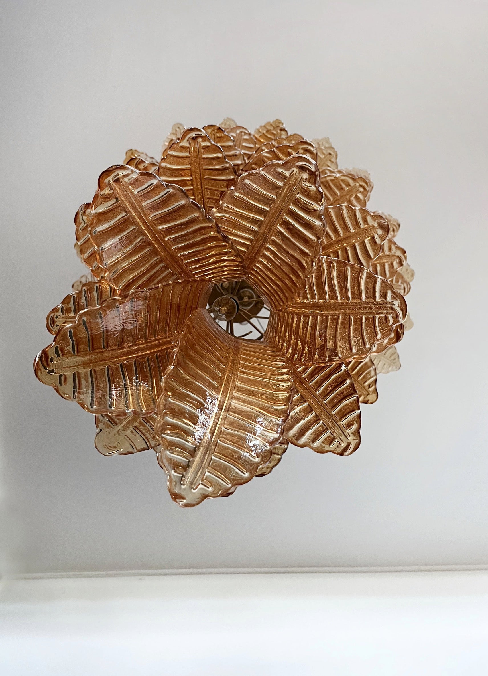 Murano Lysekrone – 83 Gule Felciglass – detalj 1 – Murano Classics