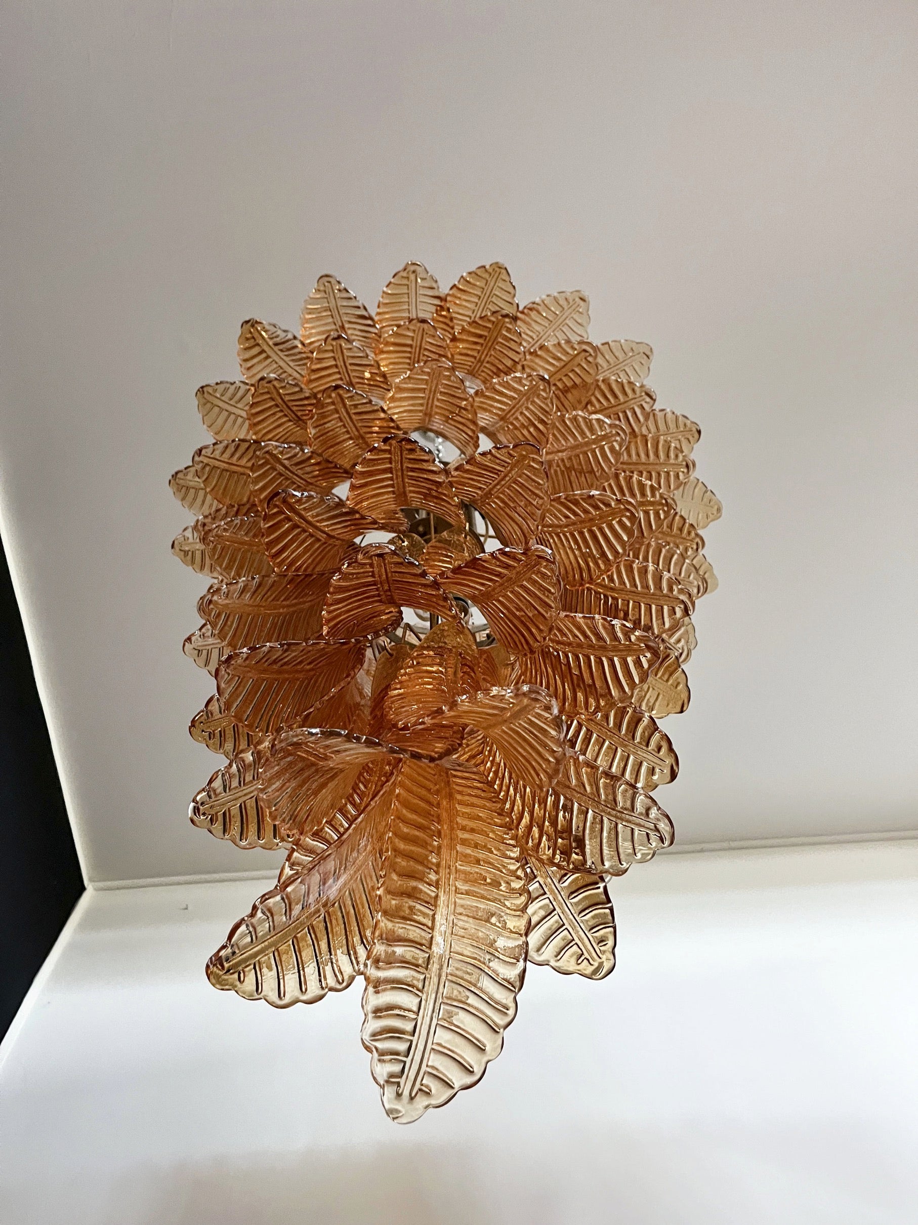 Murano Lysekrone – 83 Gule Felciglass – detalj 8 – Murano Classics