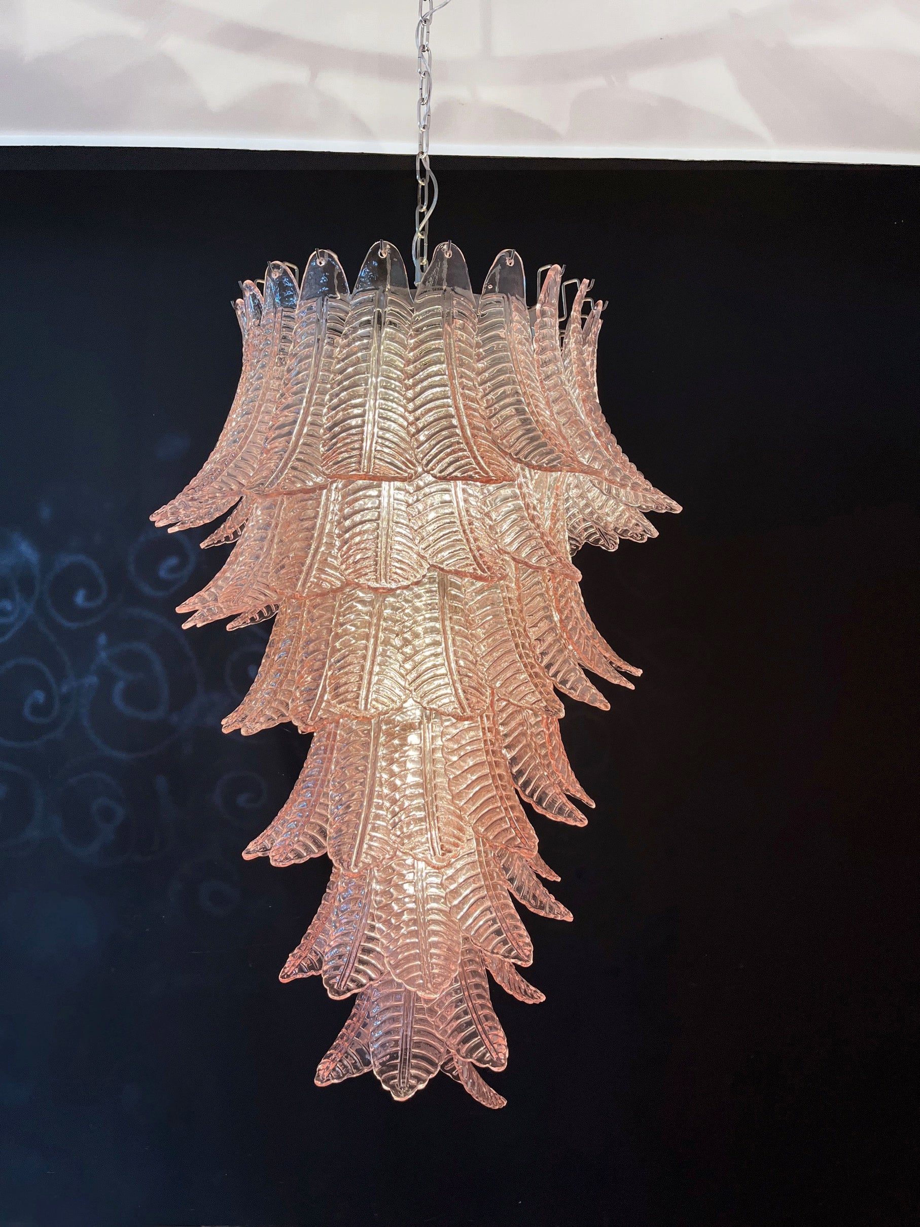 Murano Lysekrone – 83 Rosa Felciglass – detalj 2 – Murano Classics