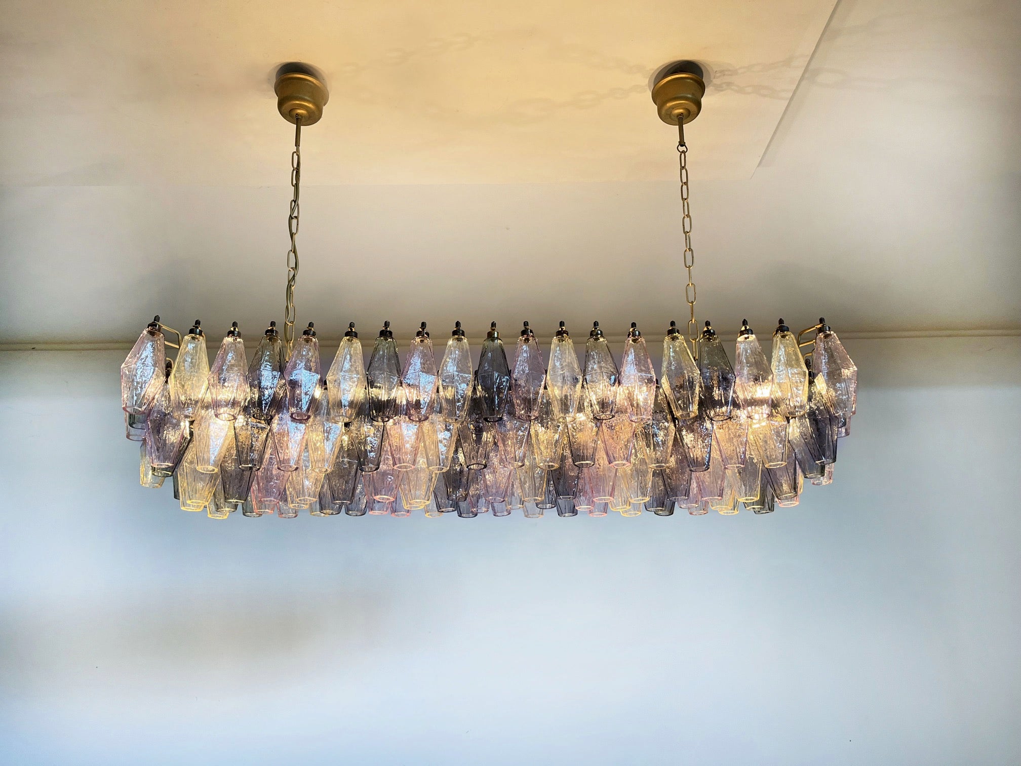 Murano Lysekrone – 138 Multifargede Poliedriglass – detalj 2 – Murano Classics