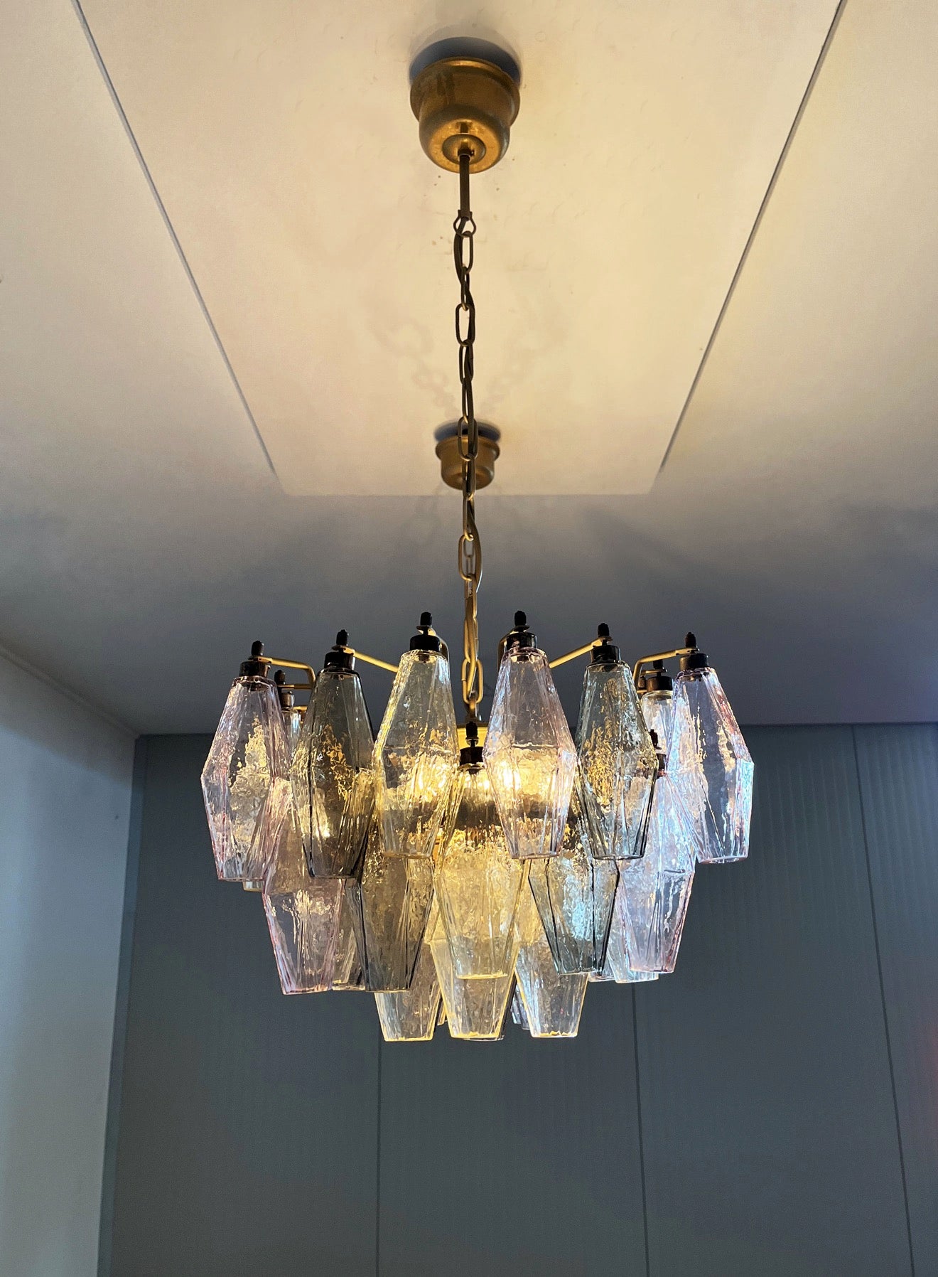 Murano Lysekrone – 138 Multifargede Poliedriglass – detalj 3 – Murano Classics