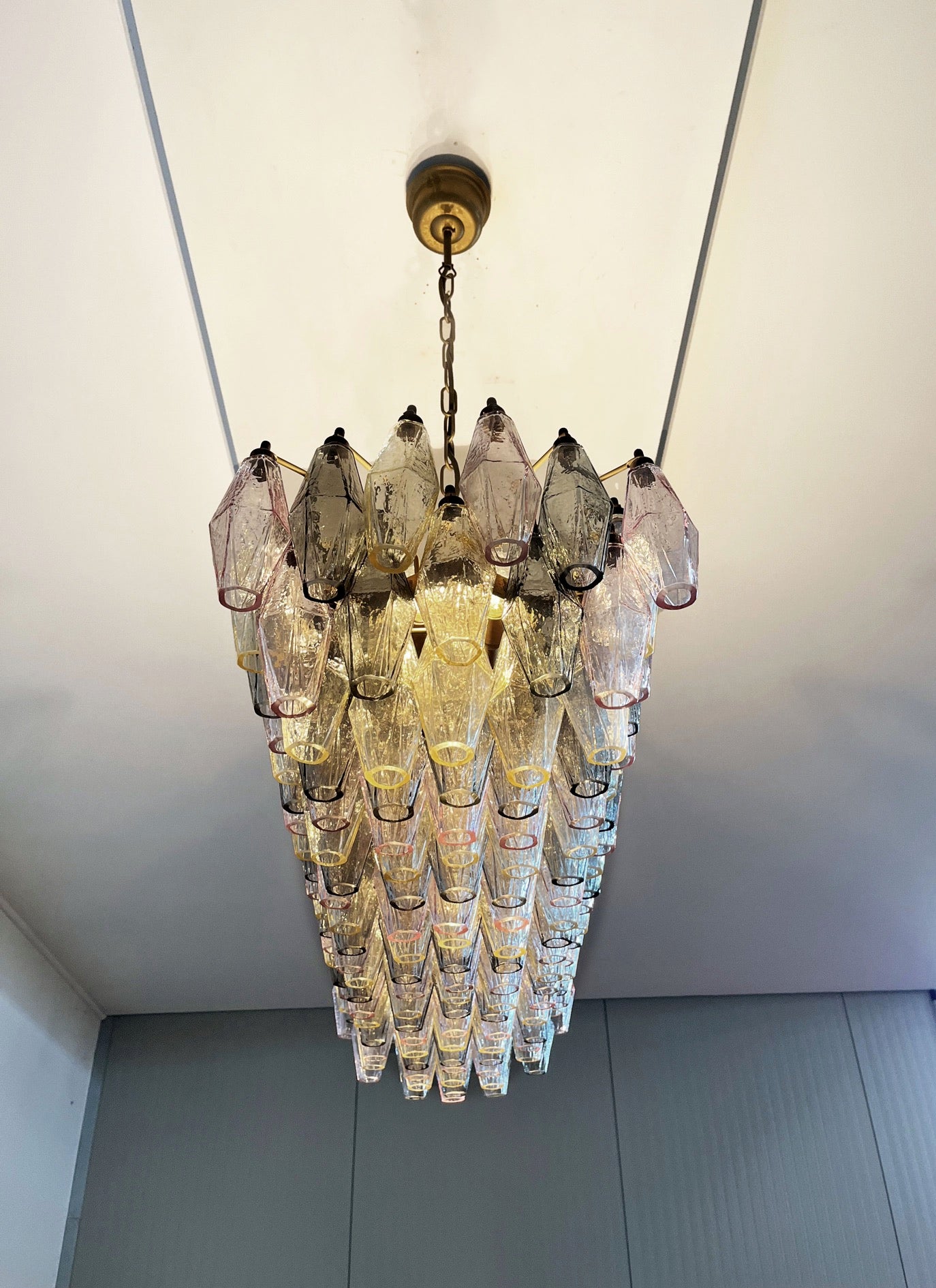 Murano Lysekrone – 138 Multifargede Poliedriglass – detalj 5 – Murano Classics
