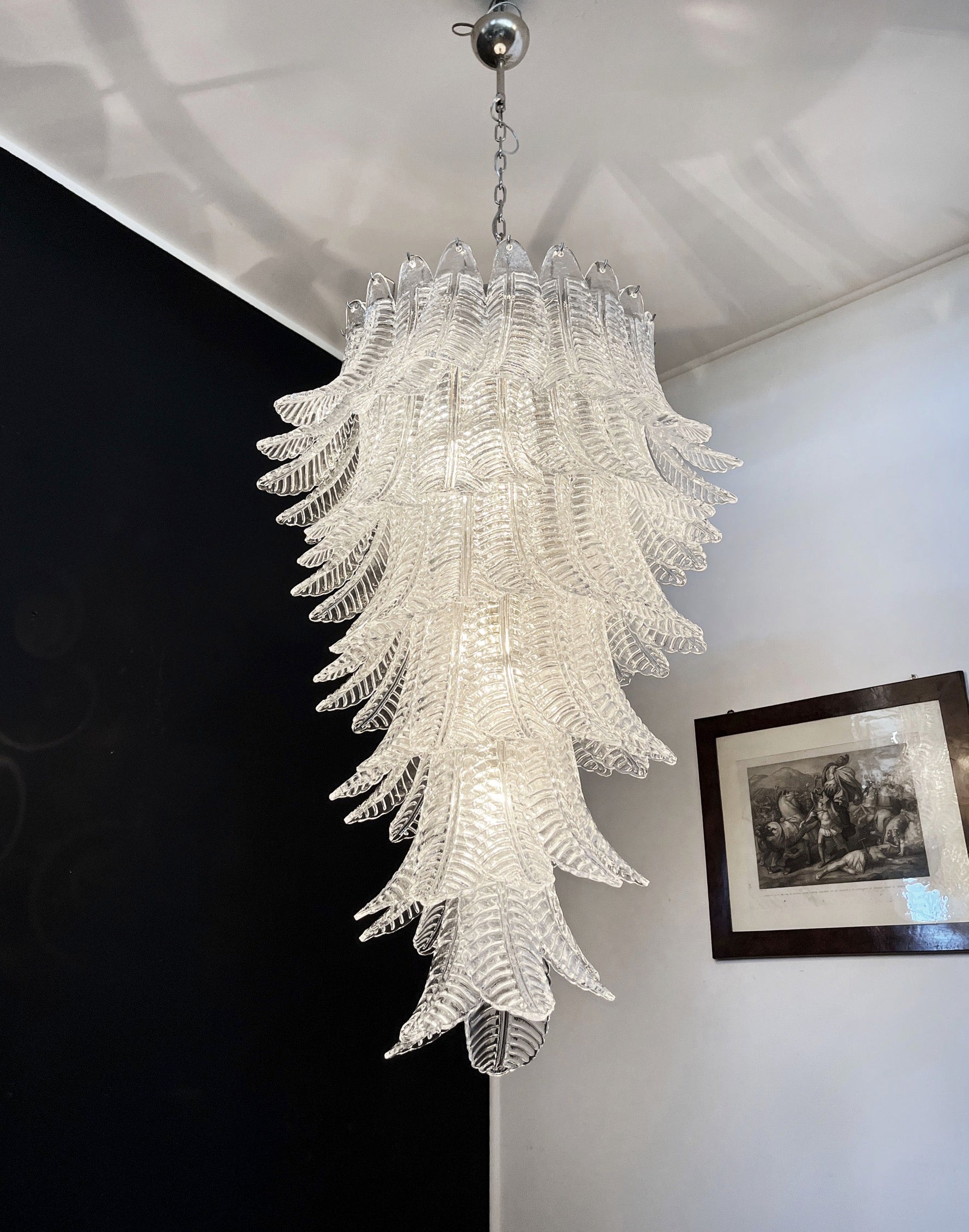 Murano Lysekrone – 83 Klare Felciglass – detalj 9 – Murano Classics
