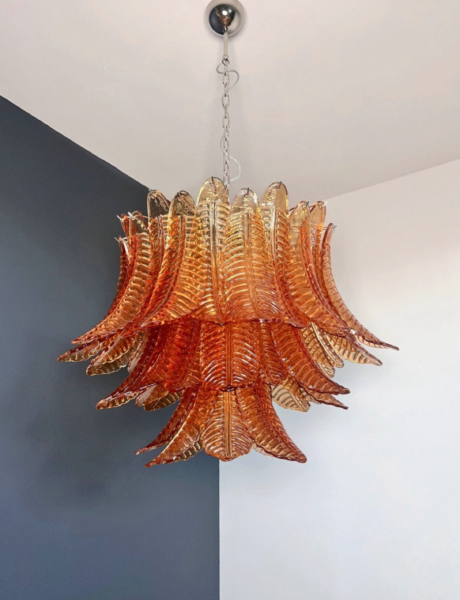 Murano Lysekrone – 48 Gule Felciglass – Murano Classics
