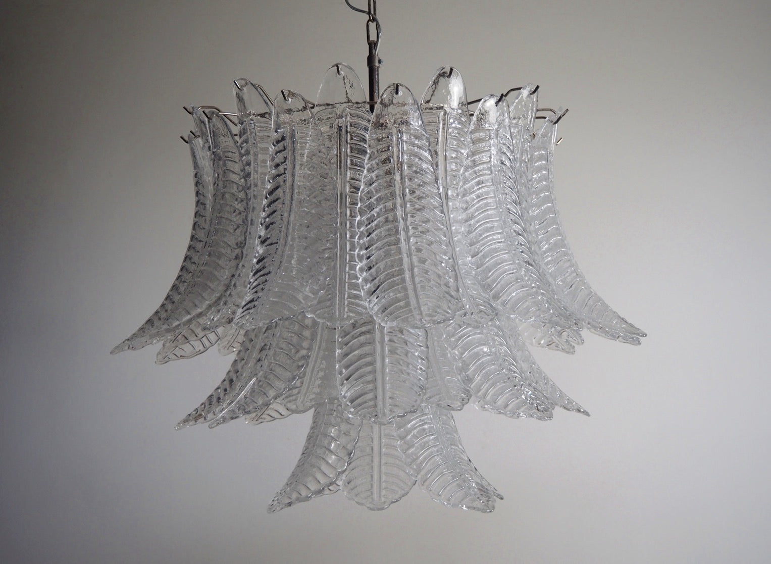 Murano Lysekrone – 48 Klare Felciglass – detalj 3 – Murano Classics