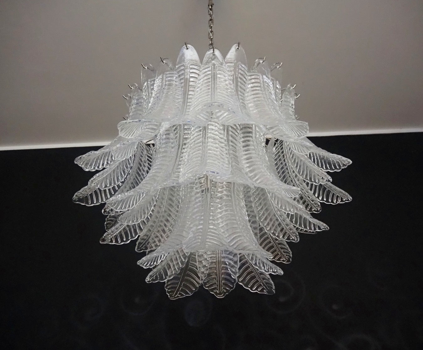 Murano Lysekrone – 48 Klare Felciglass – detalj 8 – Murano Classics