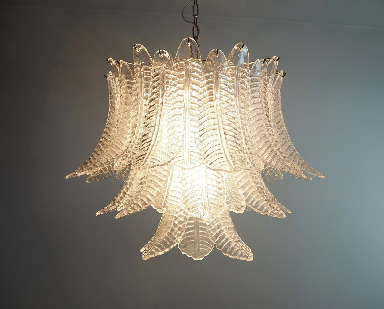 Murano Lysekrone – 48 Klare Felciglass – detalj 6 – Murano Classics