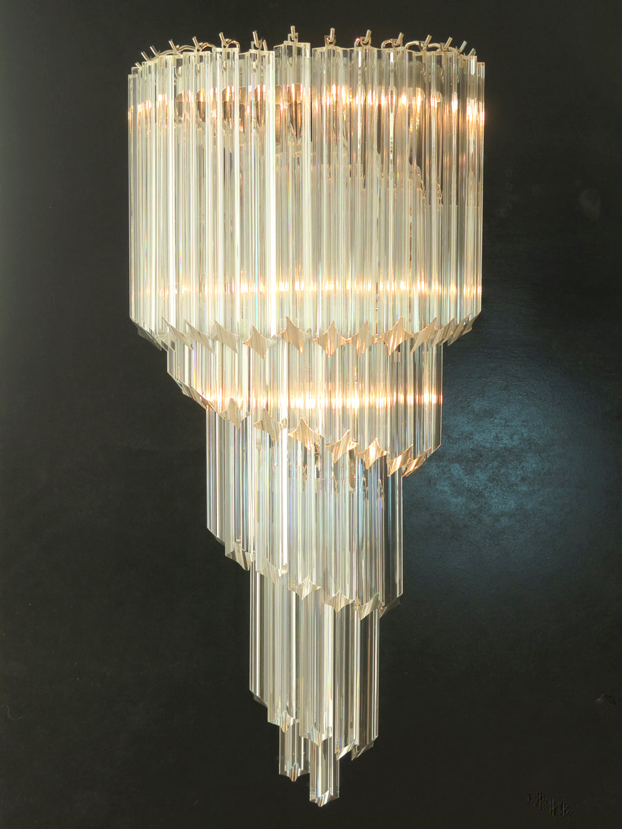 Murano Vegglampe – 41 Klare Prismeglass – 2 stk – detalj 5 – Murano Classics