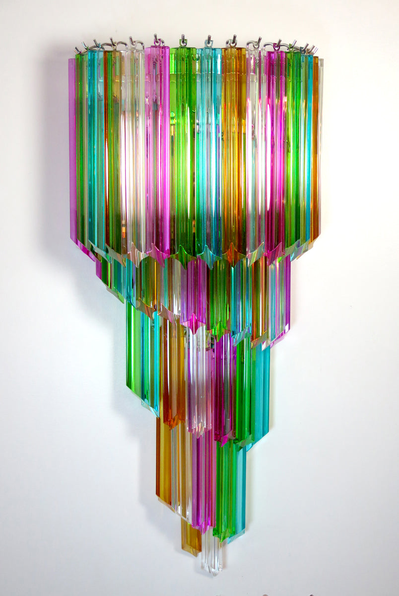 Murano Vegglampe – 41 Multifarge Prismeglass – 2 stk – detalj 7 – Murano Classics